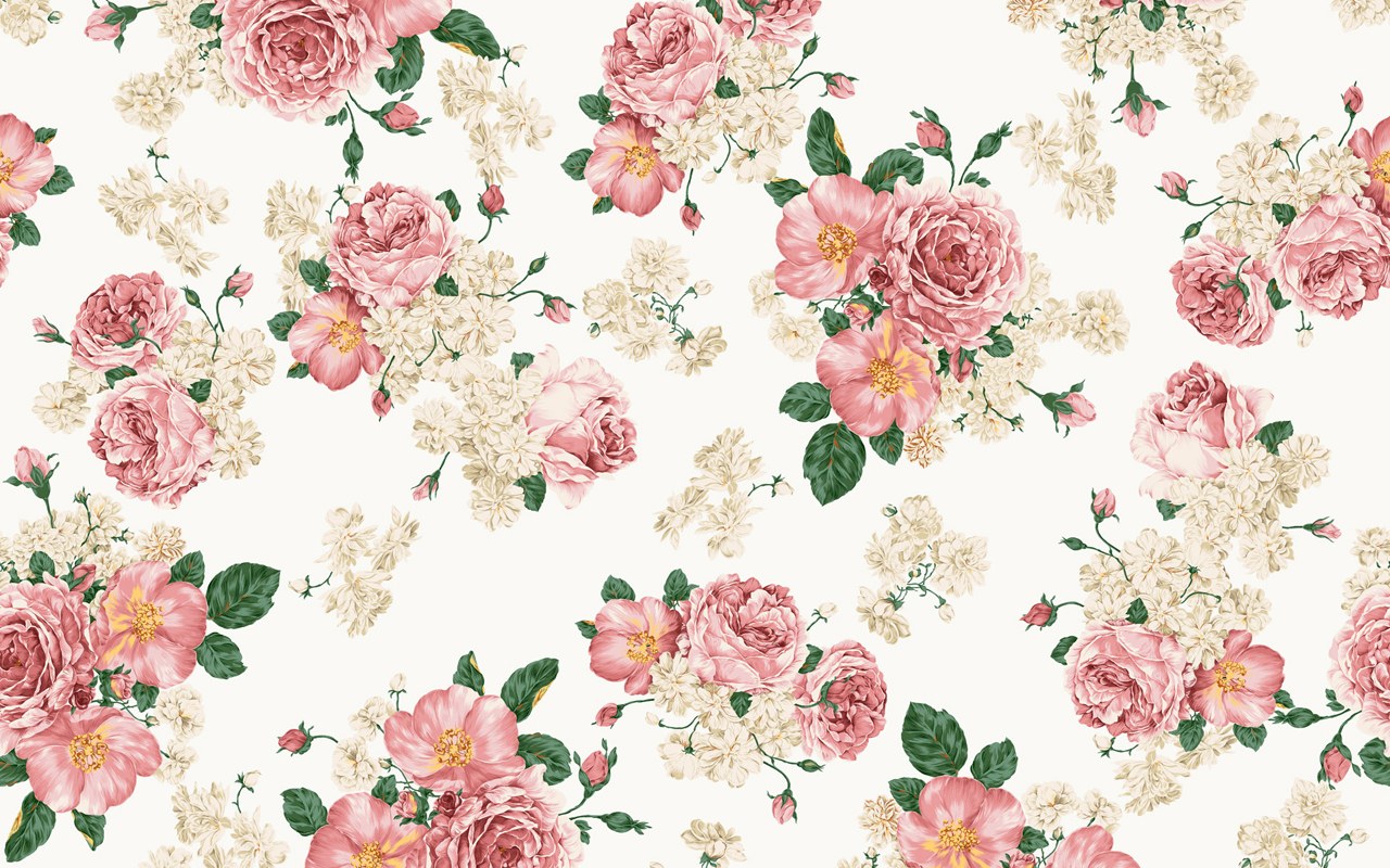 Colors in Japanese Style - Sweet Flower Pattern Design 1280*800 Wallpaper 1