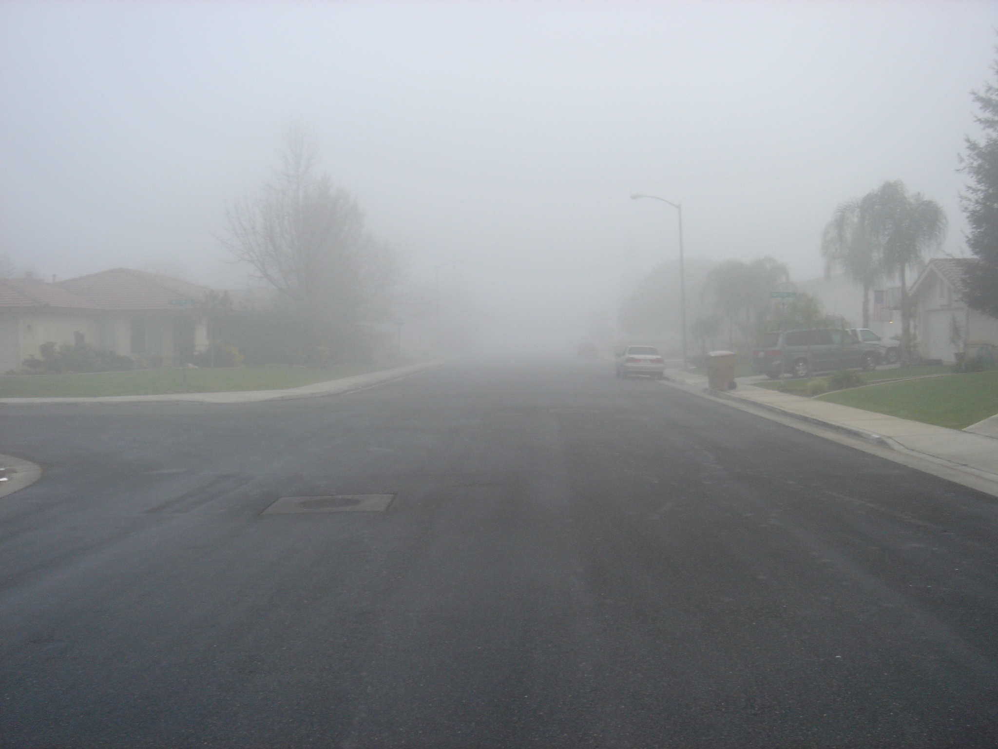 Tule fog in Bakersfield, California
