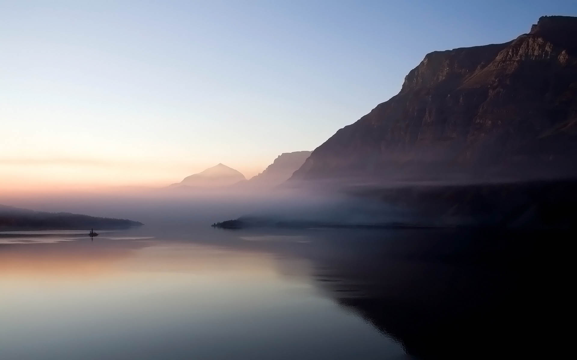 Lake Mist Wallpaper