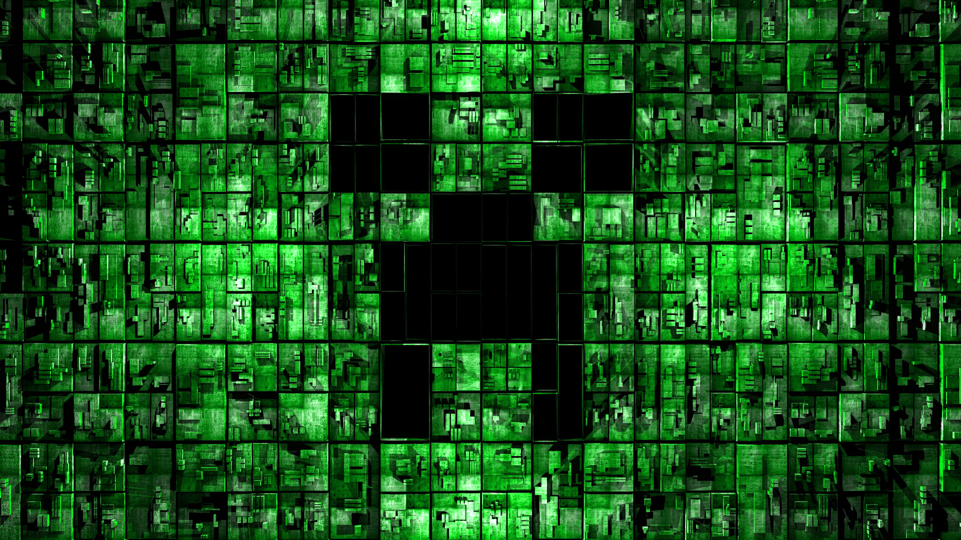 Minecraft Wallpaper Digital Creeper