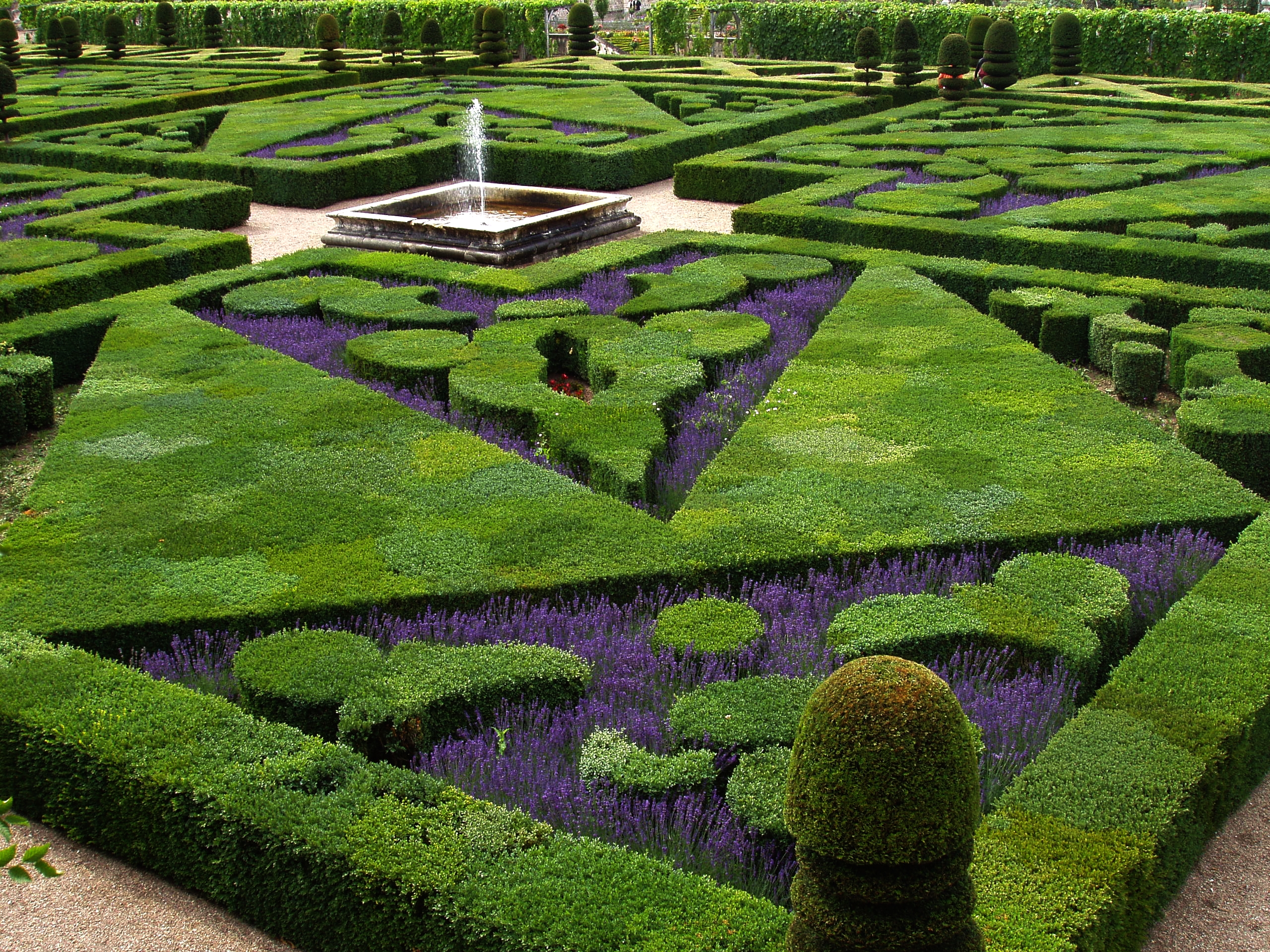 French formal garden in the Loire Valley