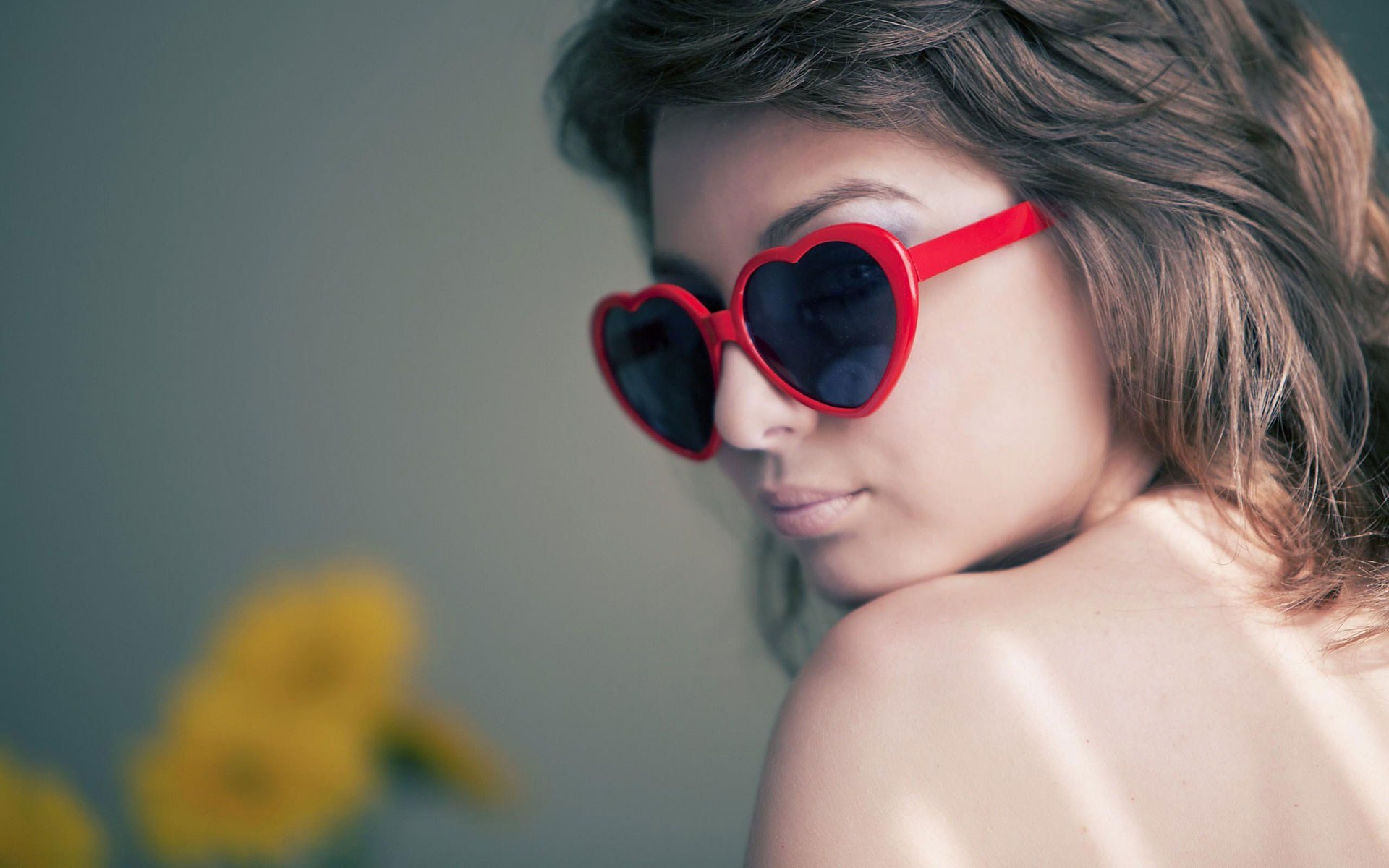 Girl Heart Sunglasses Love