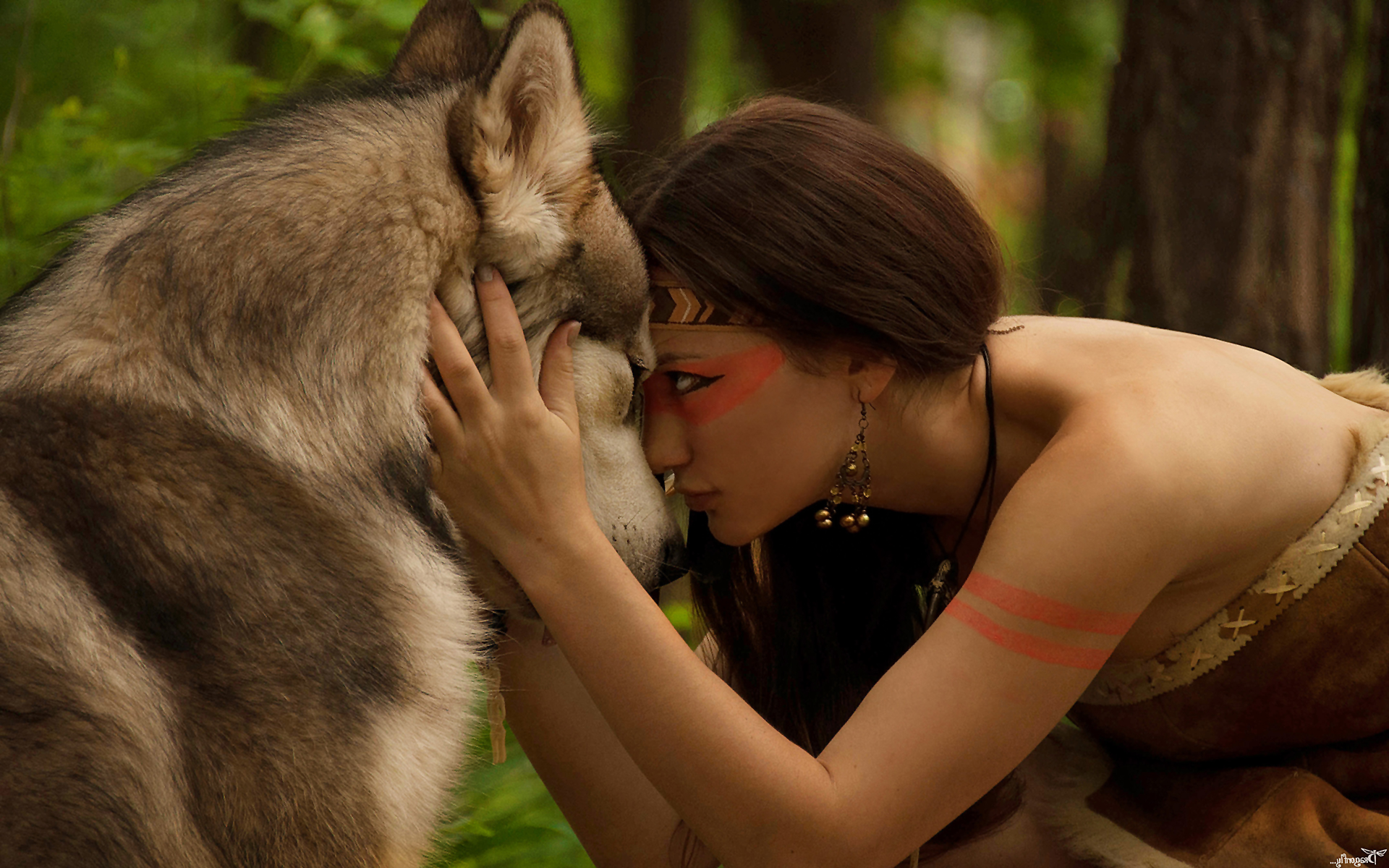 Girl wolf friendship