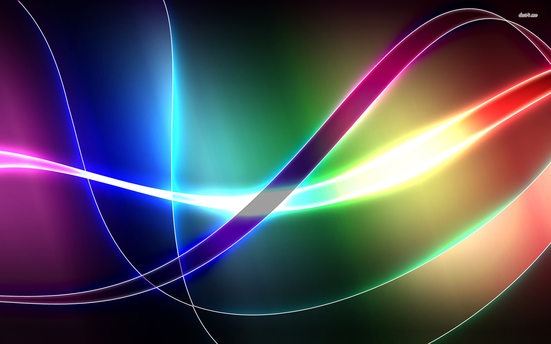 ... Colorful glowing curves wallpaper 1920x1200 ...
