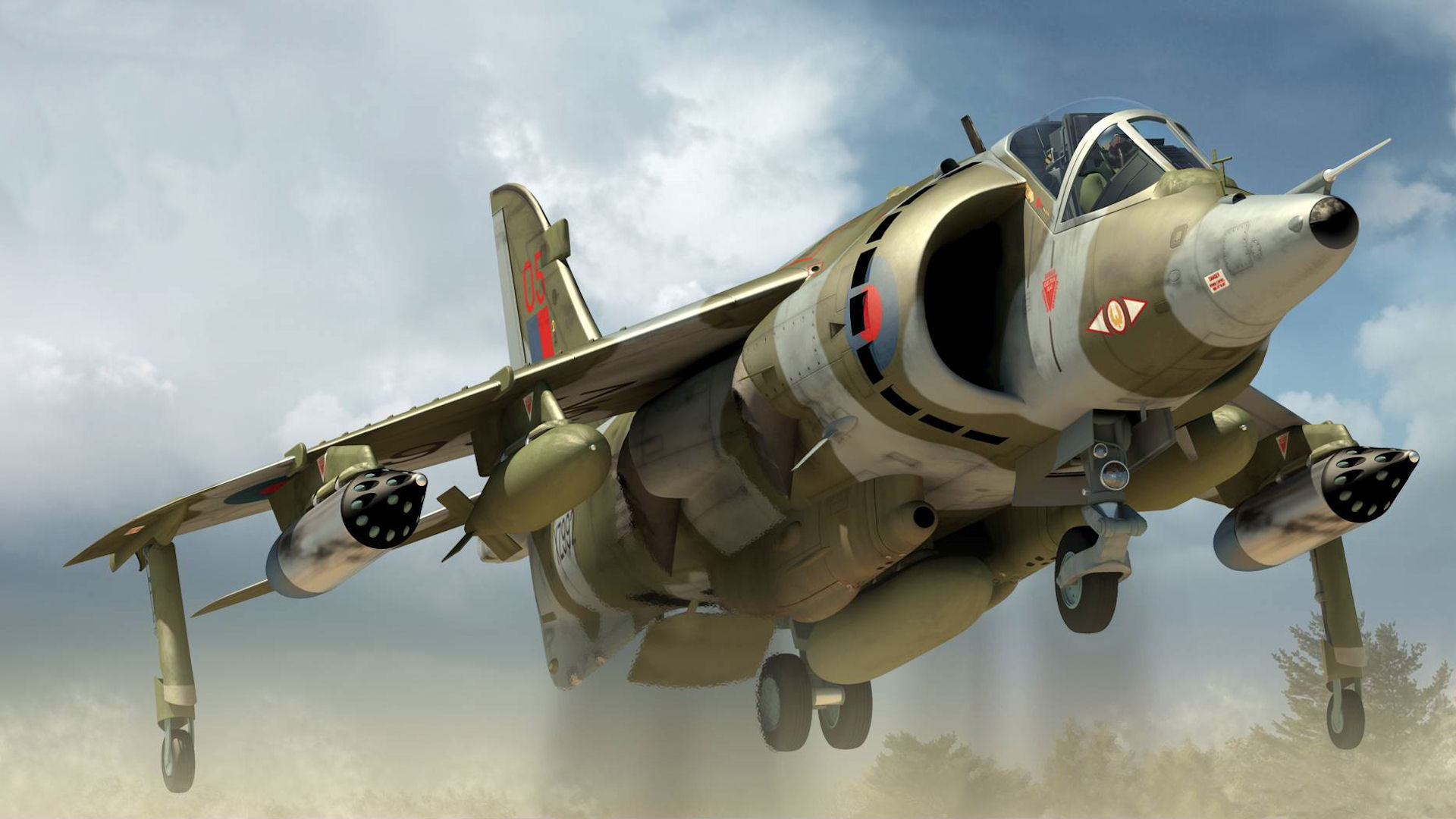 Harrier vertical takeoff