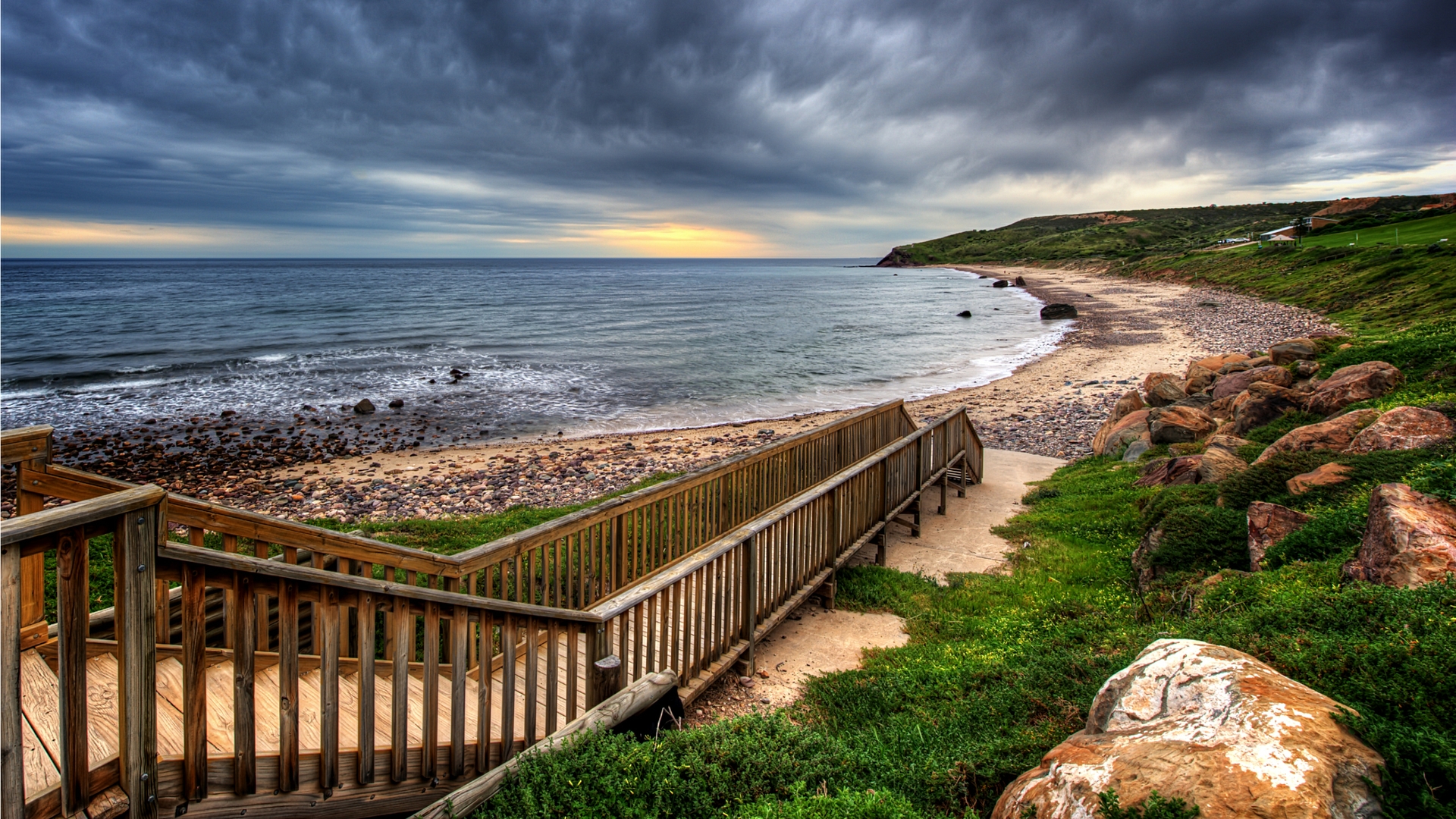HDR Nature-nature-landscapes_hdwallpaper_wooden-walkway-beach-hdr_2090