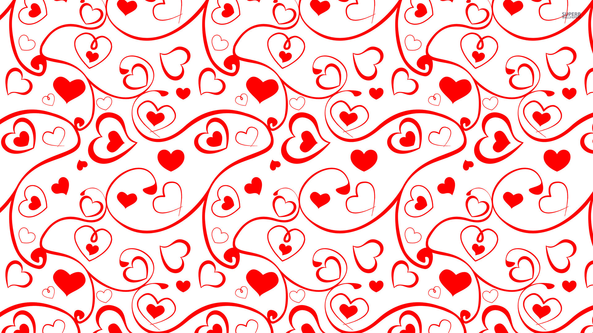 Heart and swirl pattern wallpaper 1920x1080