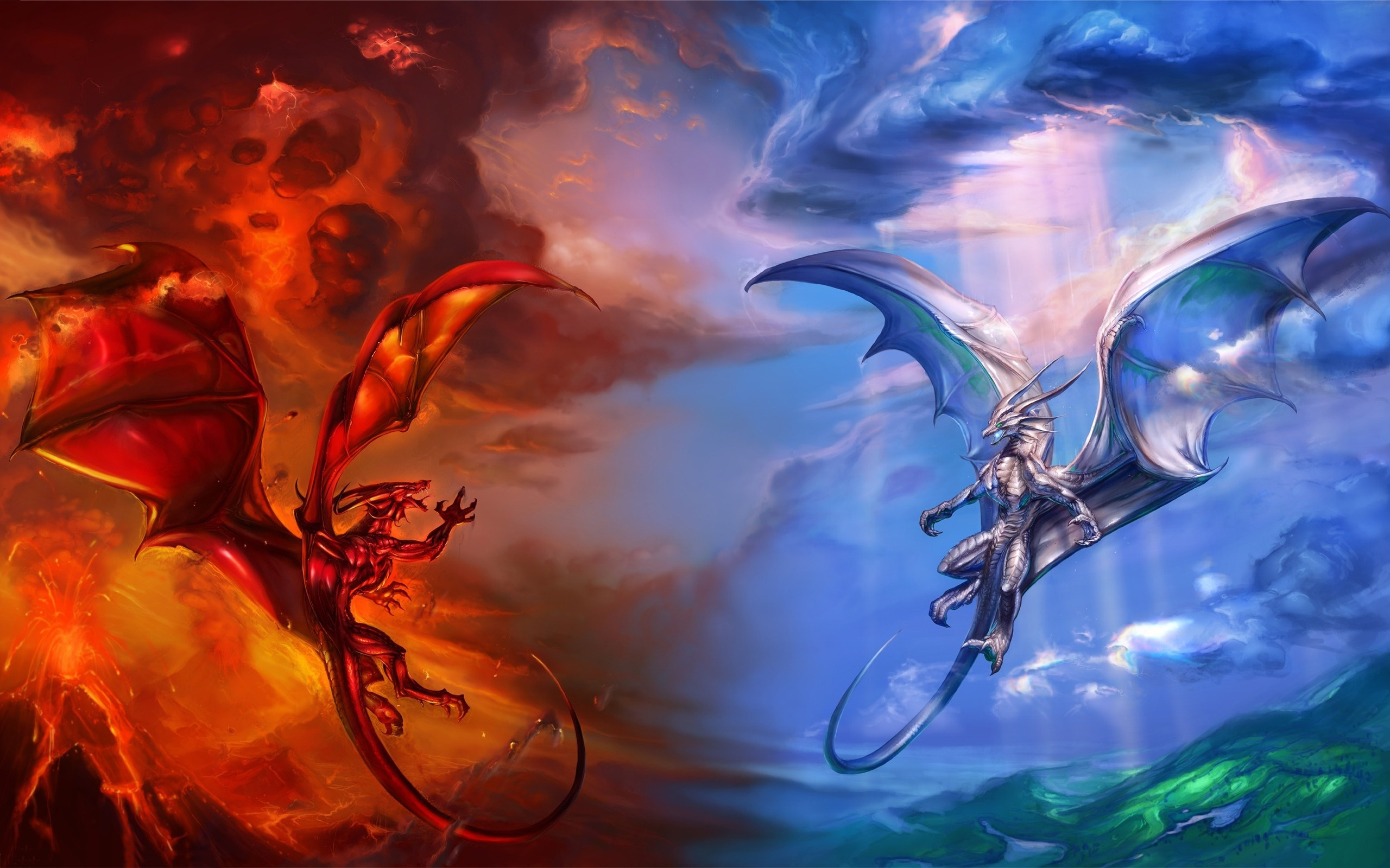 Heaven and hell dragons