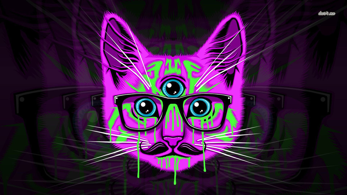 Psychedelic hipster cat wallpaper 1280x800 · Psychedelic hipster cat wallpaper 1366x768 ...
