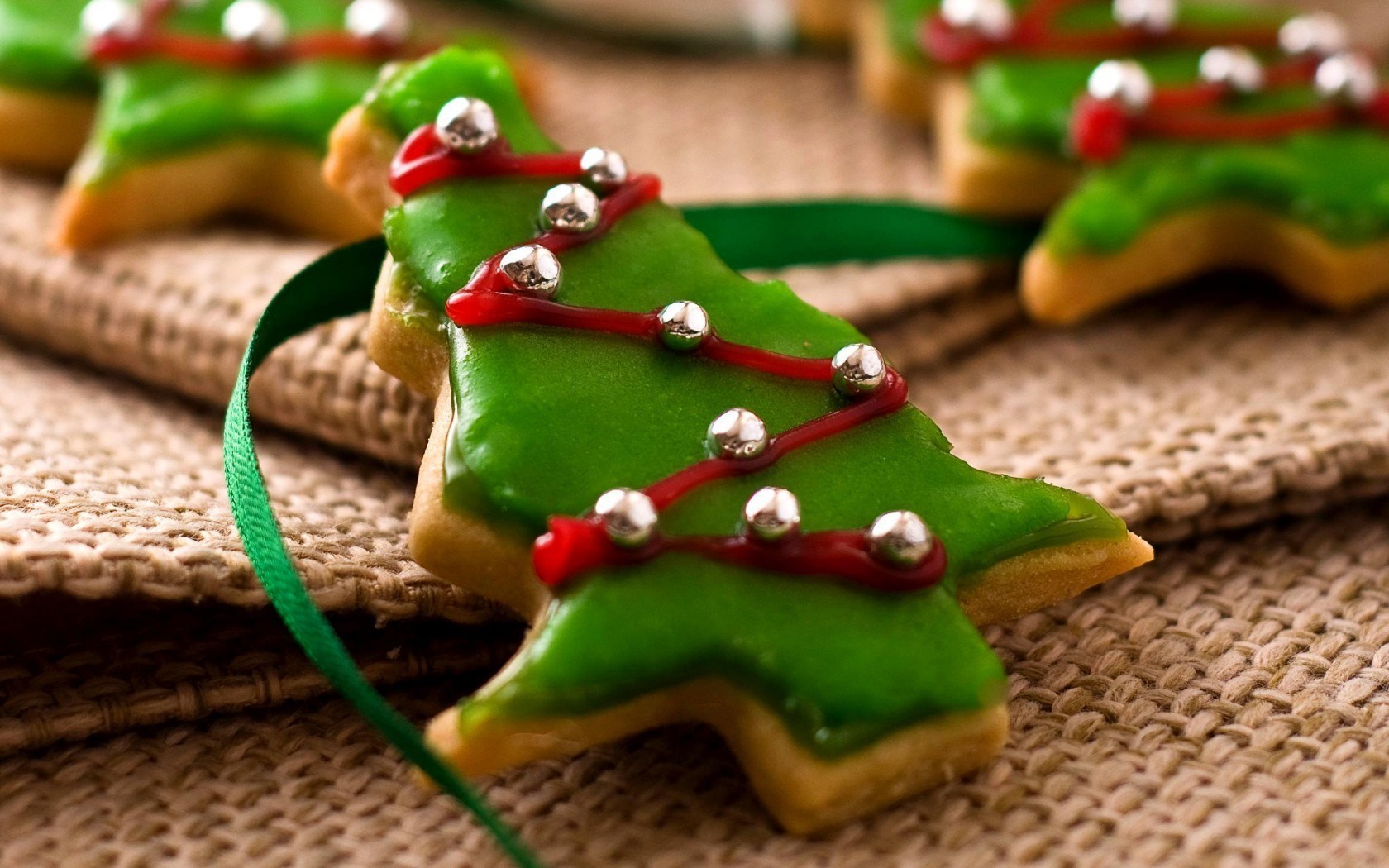 Holiday Christmas Trees Cookies Food New Year