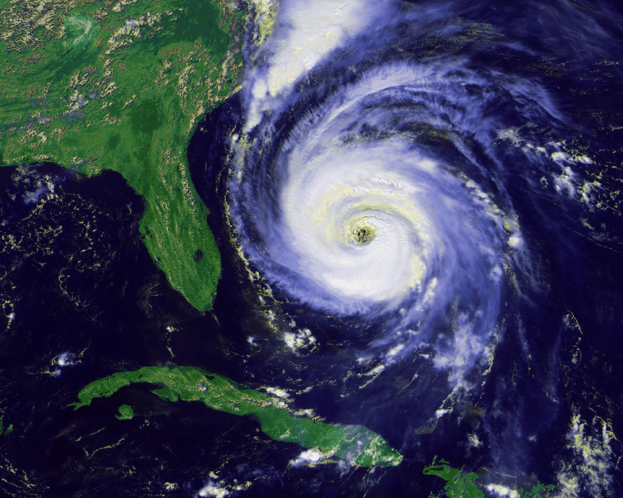 Satellite image of a hurricane named "Fran." Hurricane Fran was a large, powerful, destructive hurricane that made landfall near Cape Fear, North Carolina ...