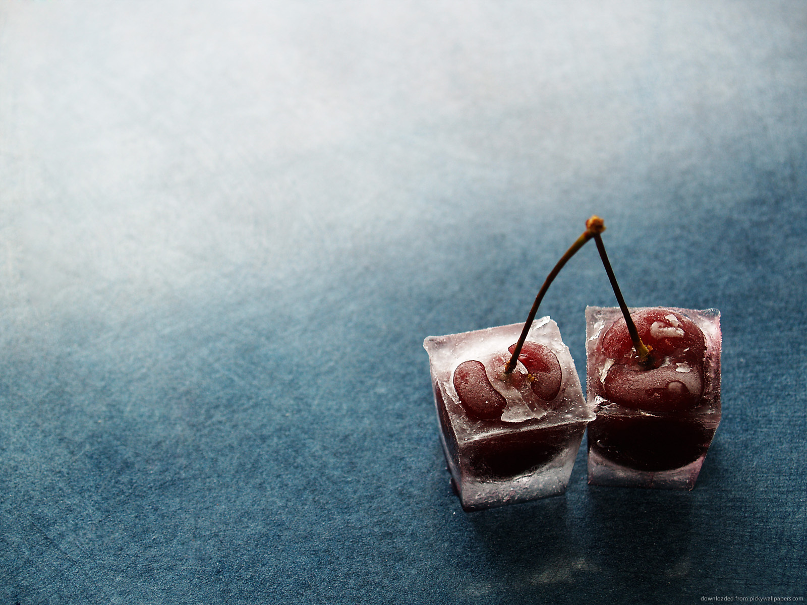 ... Cherry in ice cubes for 1600x1200