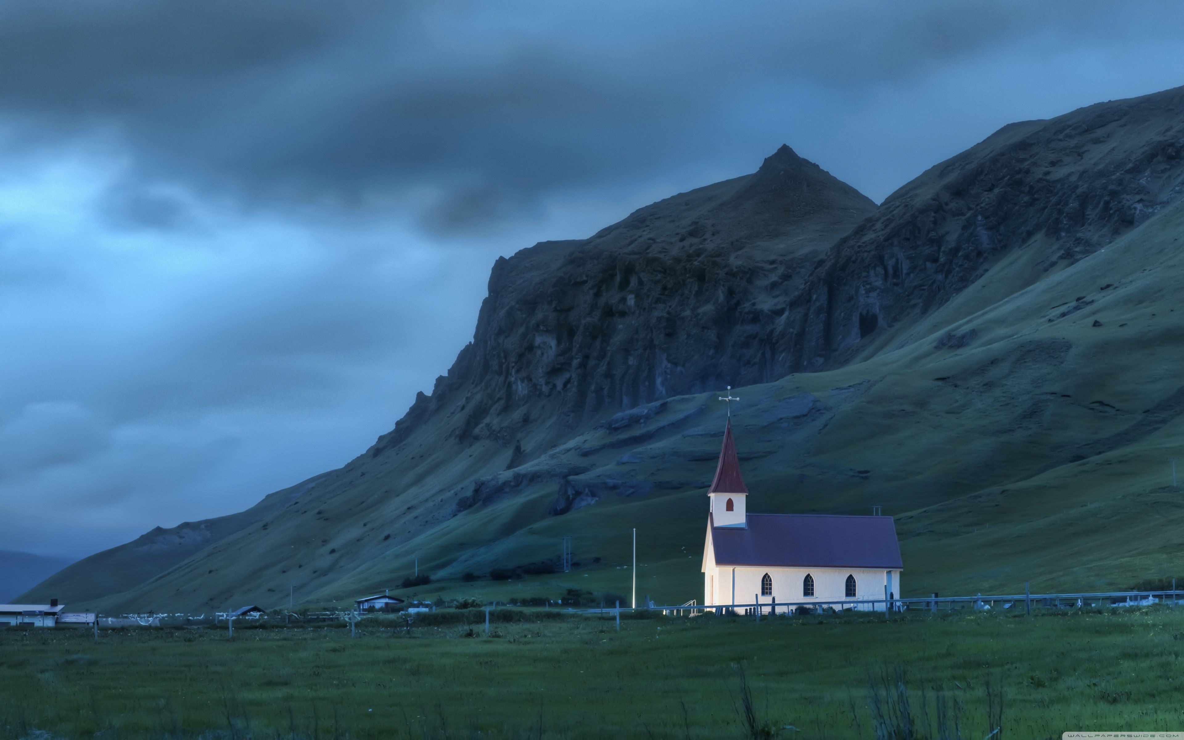 Night In Iceland HD Wide Wallpaper for Widescreen