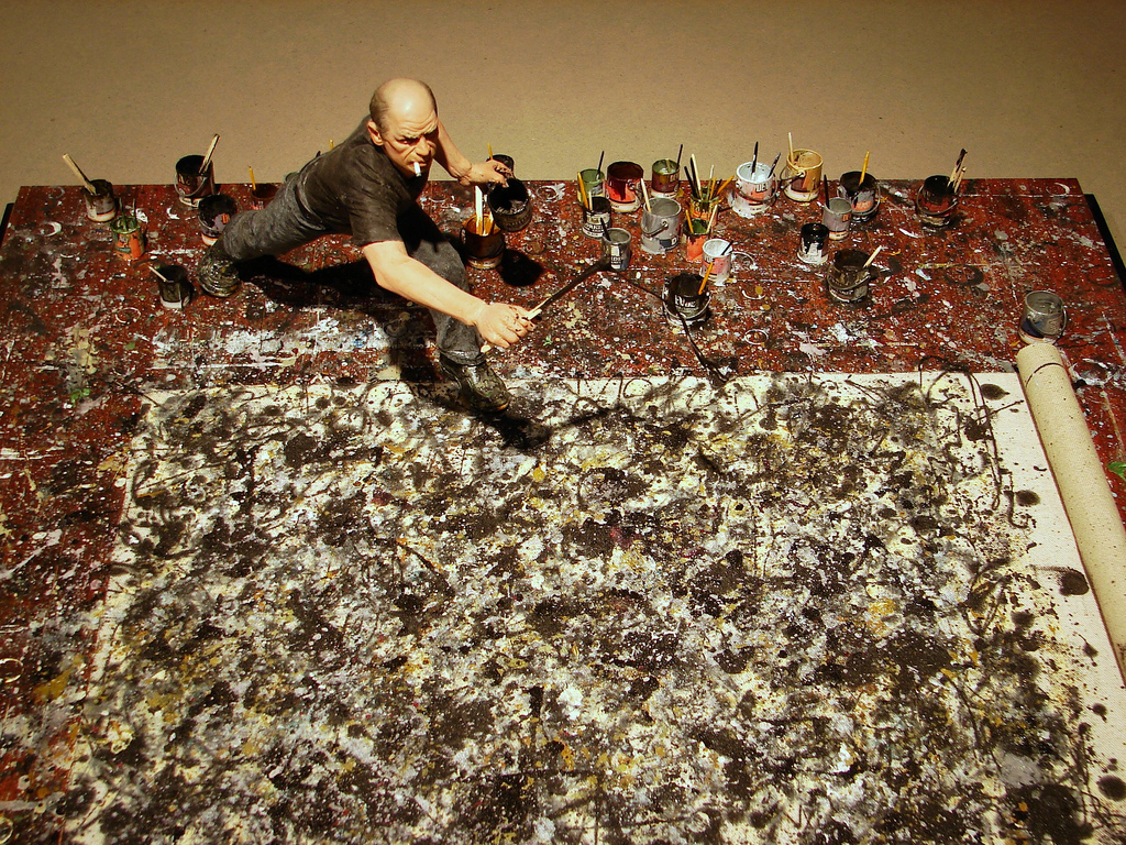 ... shannonrossalbers Miniature Model of Jackson Pollock at Work by Joe Fig | by shannonrossalbers