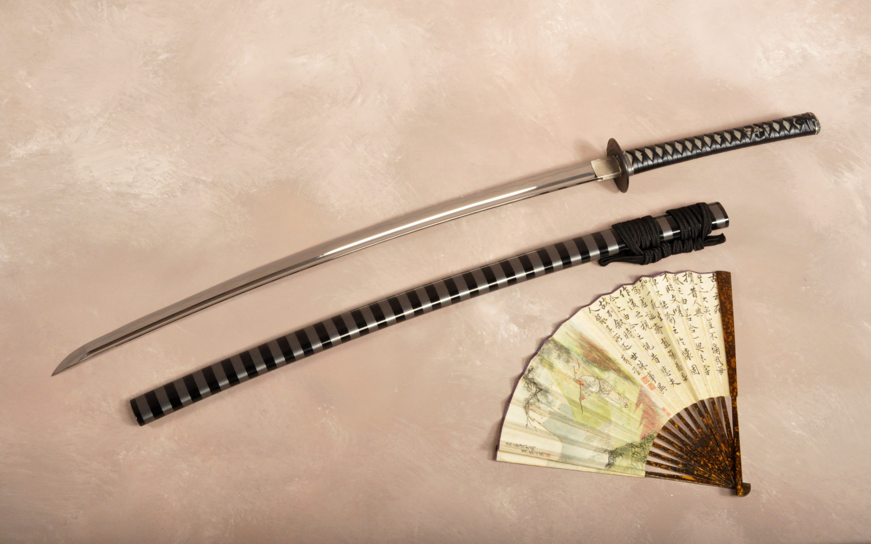 Katana sword hand fan