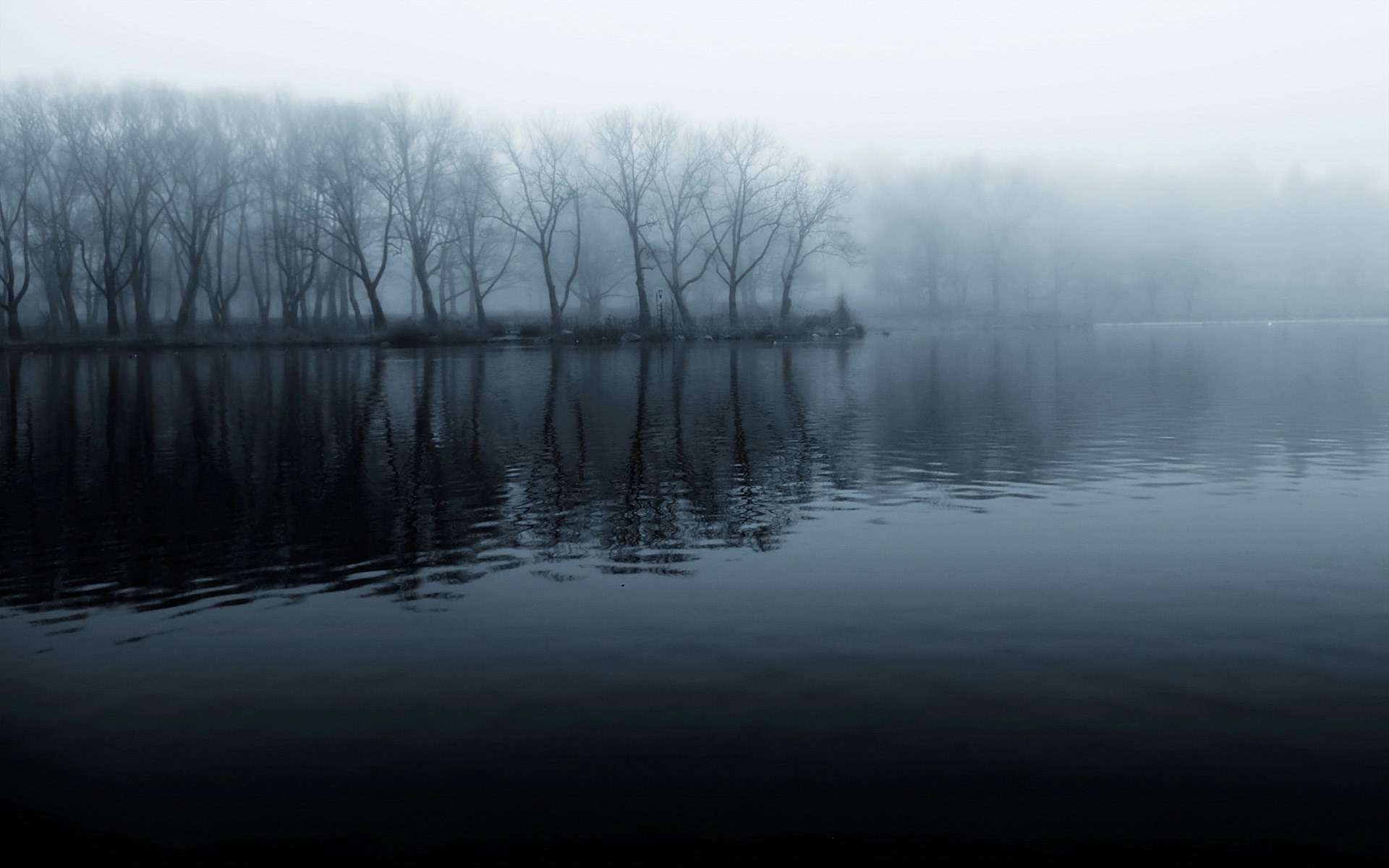 Lake Mist Wallpaper HD