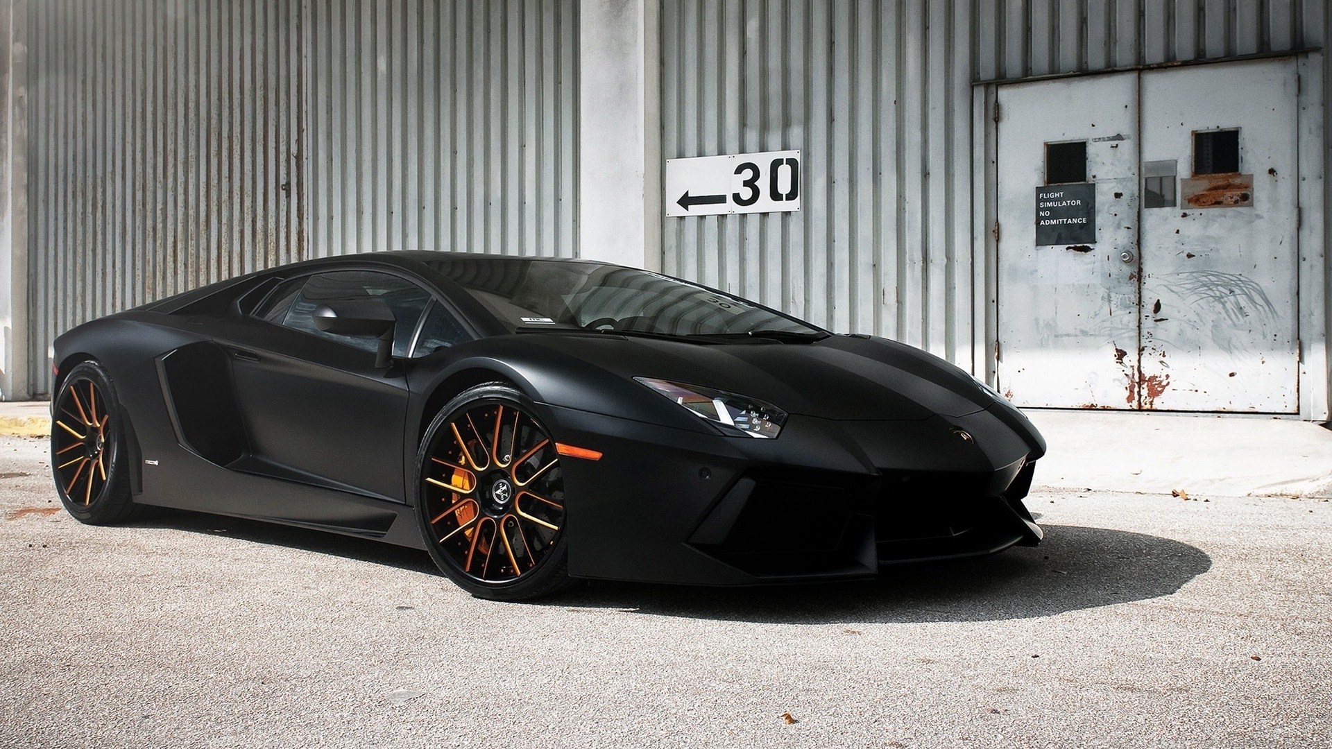Lamborghini Aventador LP700-4 Black Car Garage