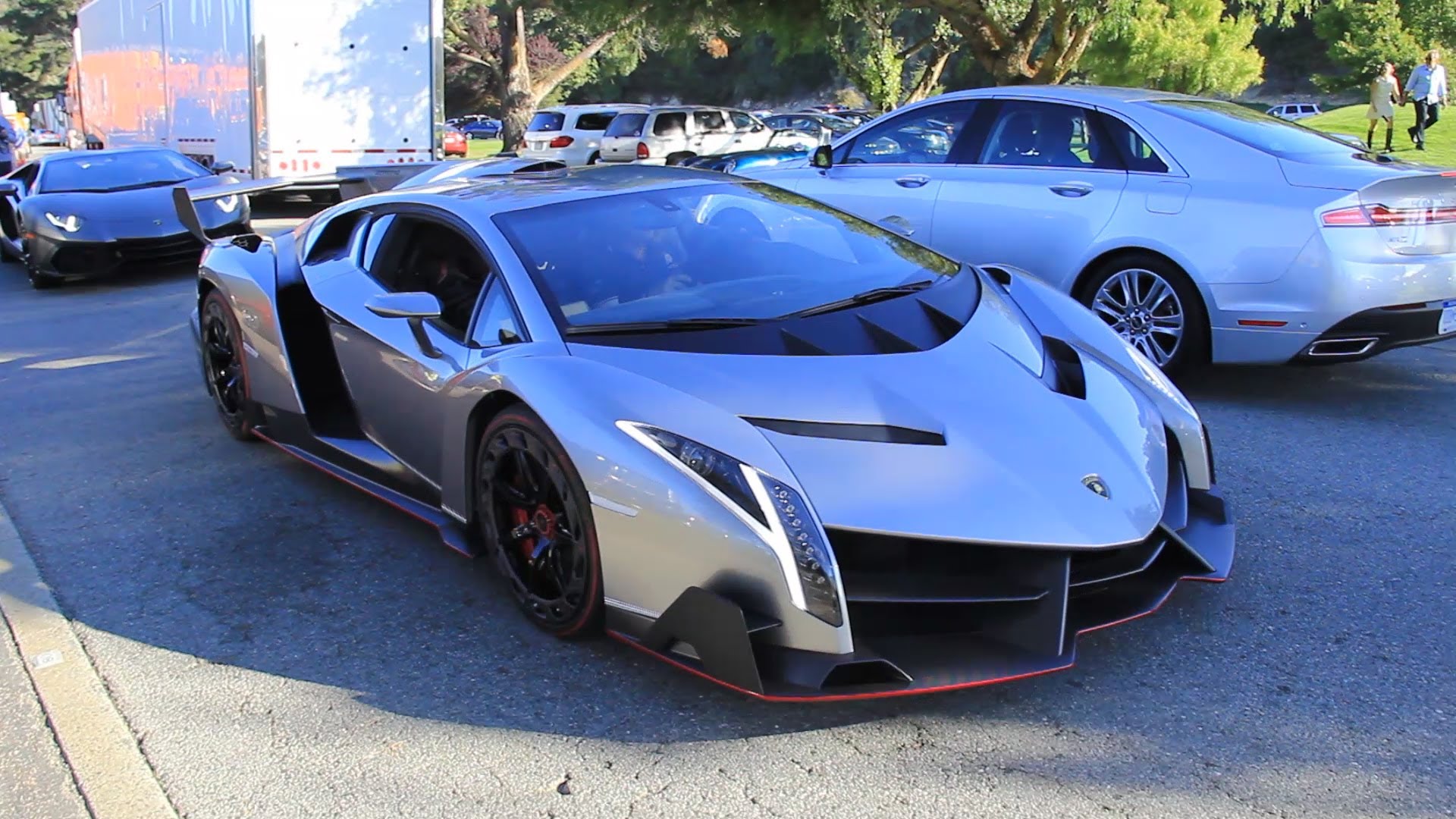 The $4.5 Million Lamborghini Veneno driving in California