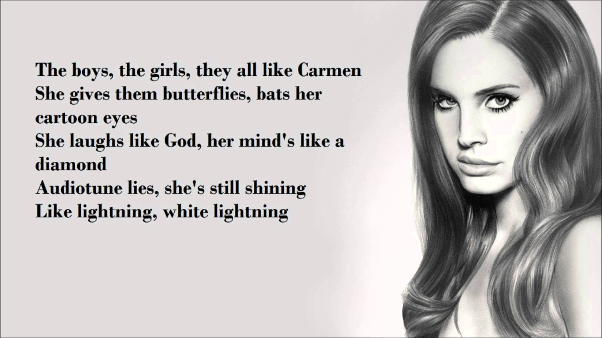 Lana Del Rey -Carmen lyrics
