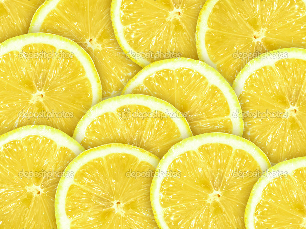 Abstract With Citrus Fruit Of Lemon Slices Wallpaper
