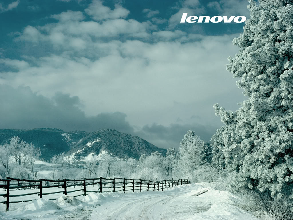 Lenovo Winter Wallpaper 1024x768