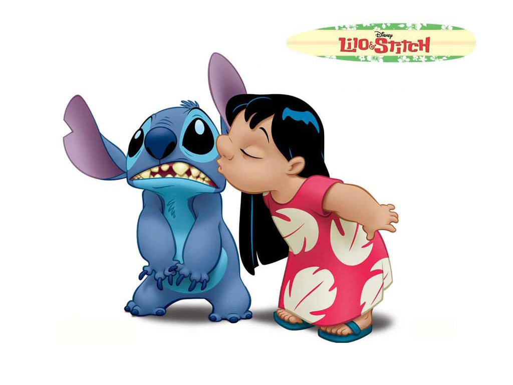 Poster with Disney characters Lilo and Stitch