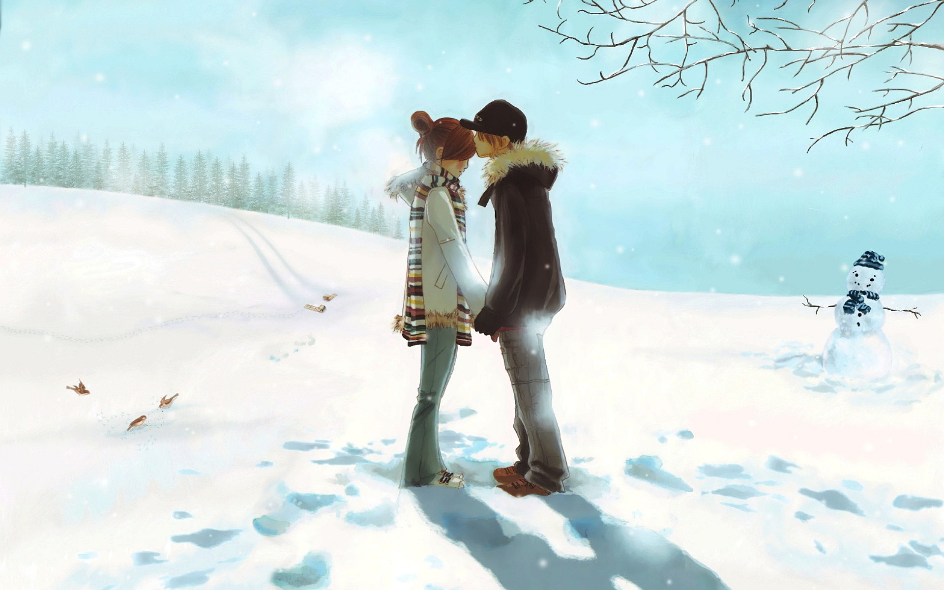 Love Couple Winter