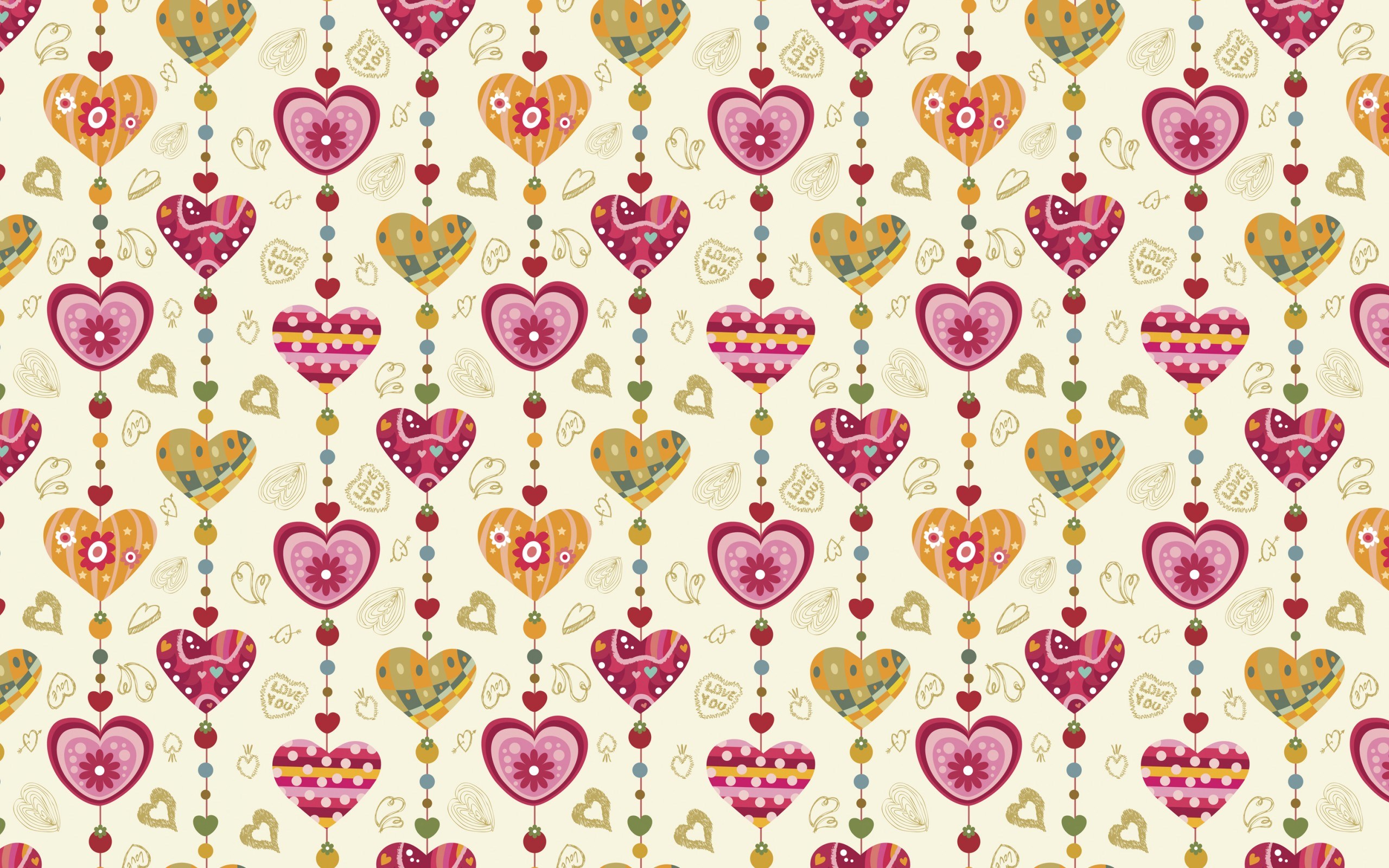 Love Hearts Texture Vector Graphics