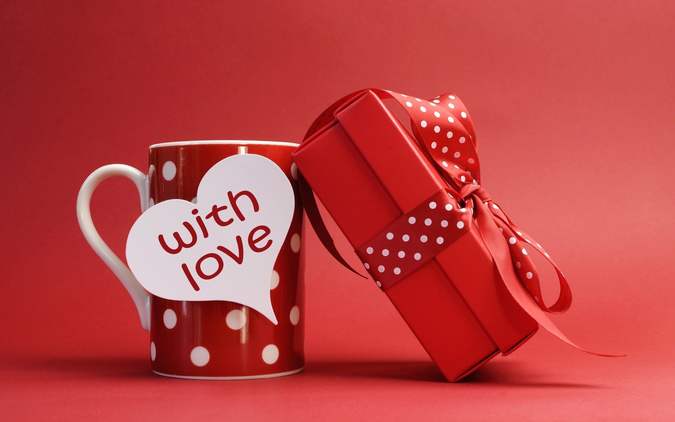 red cup dots heart text with love gift wide hd wallpaper is a lovely background.