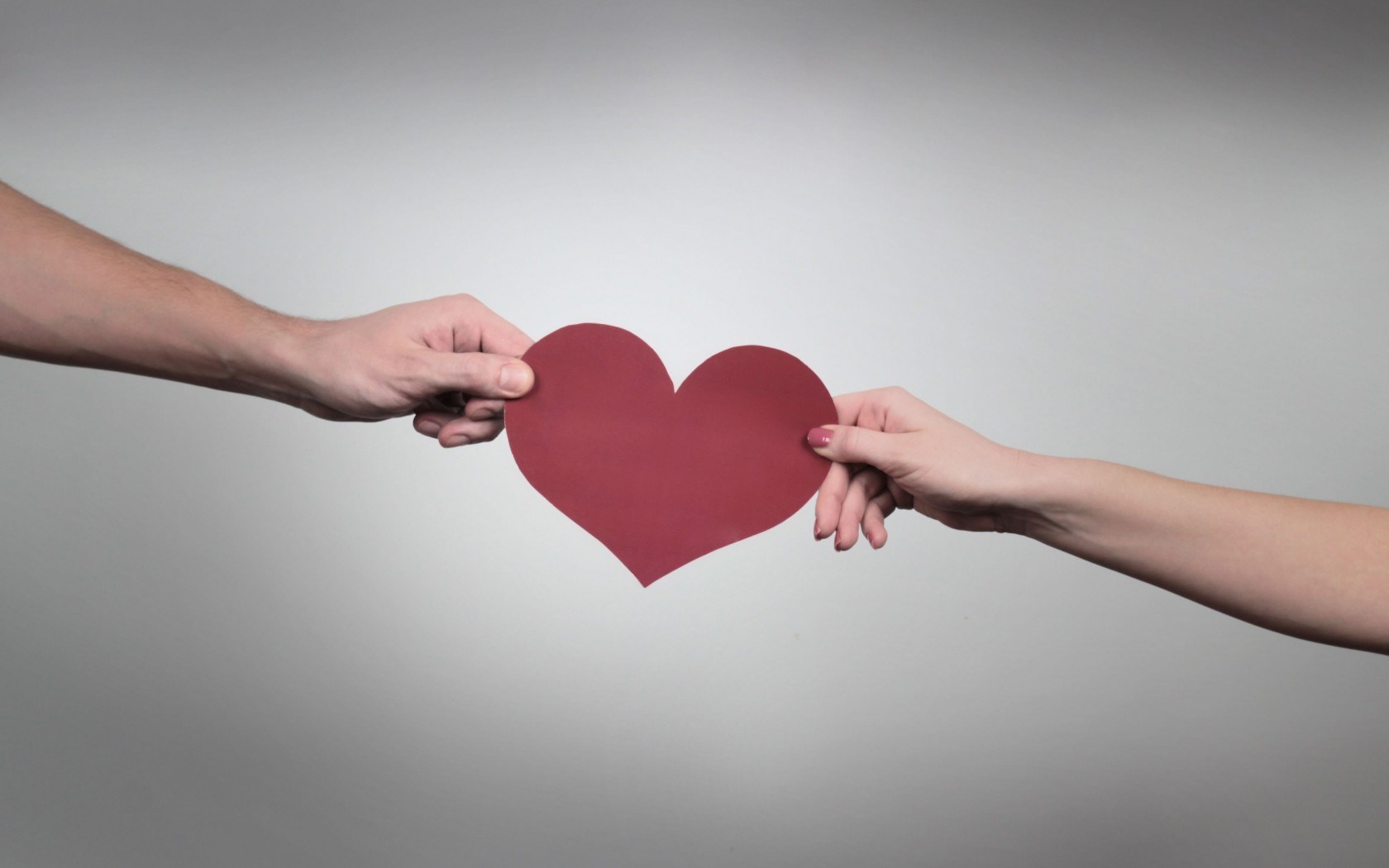 Man Woman Couple Mood Heart Paper Love Feelings Hands