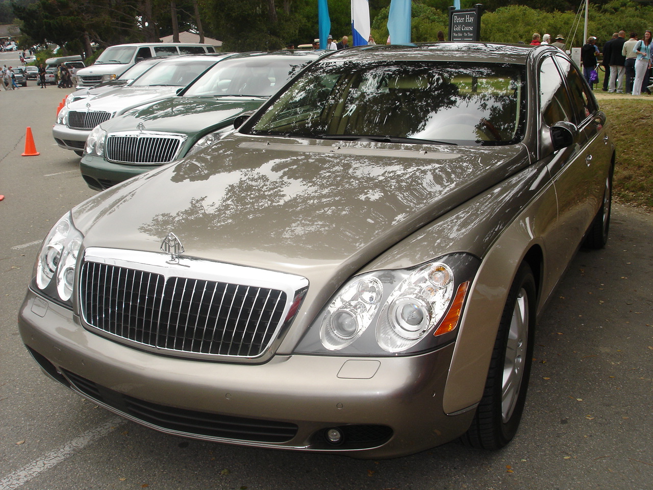 Several Maybach 57 and 62 models at the 2005 Concours d'Elegance in Pebble Beach, CA