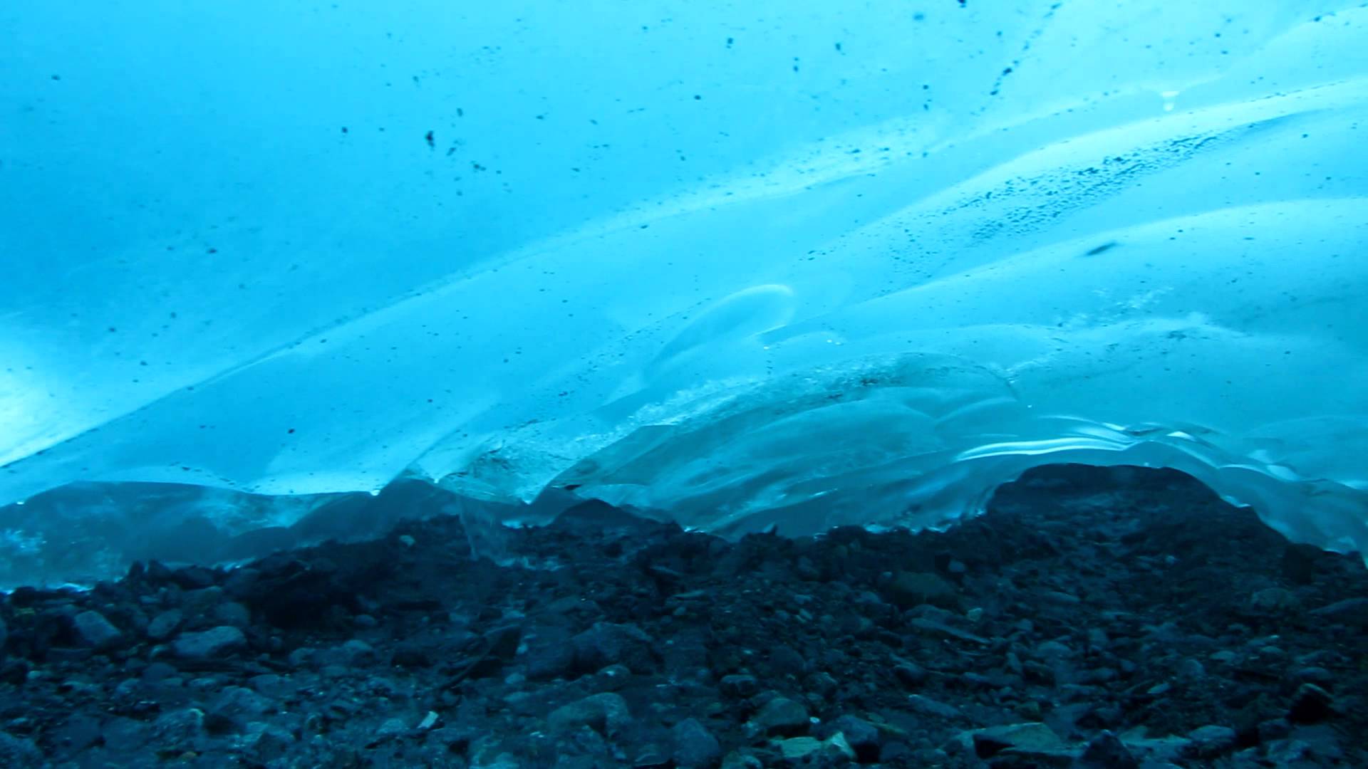 Ice cave panorama Mendenhall Glacier