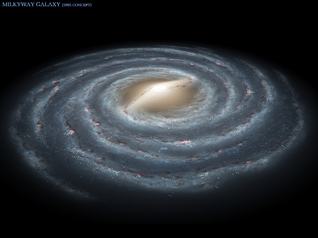 An outside view of our Milky Way Galaxy (artists concept)