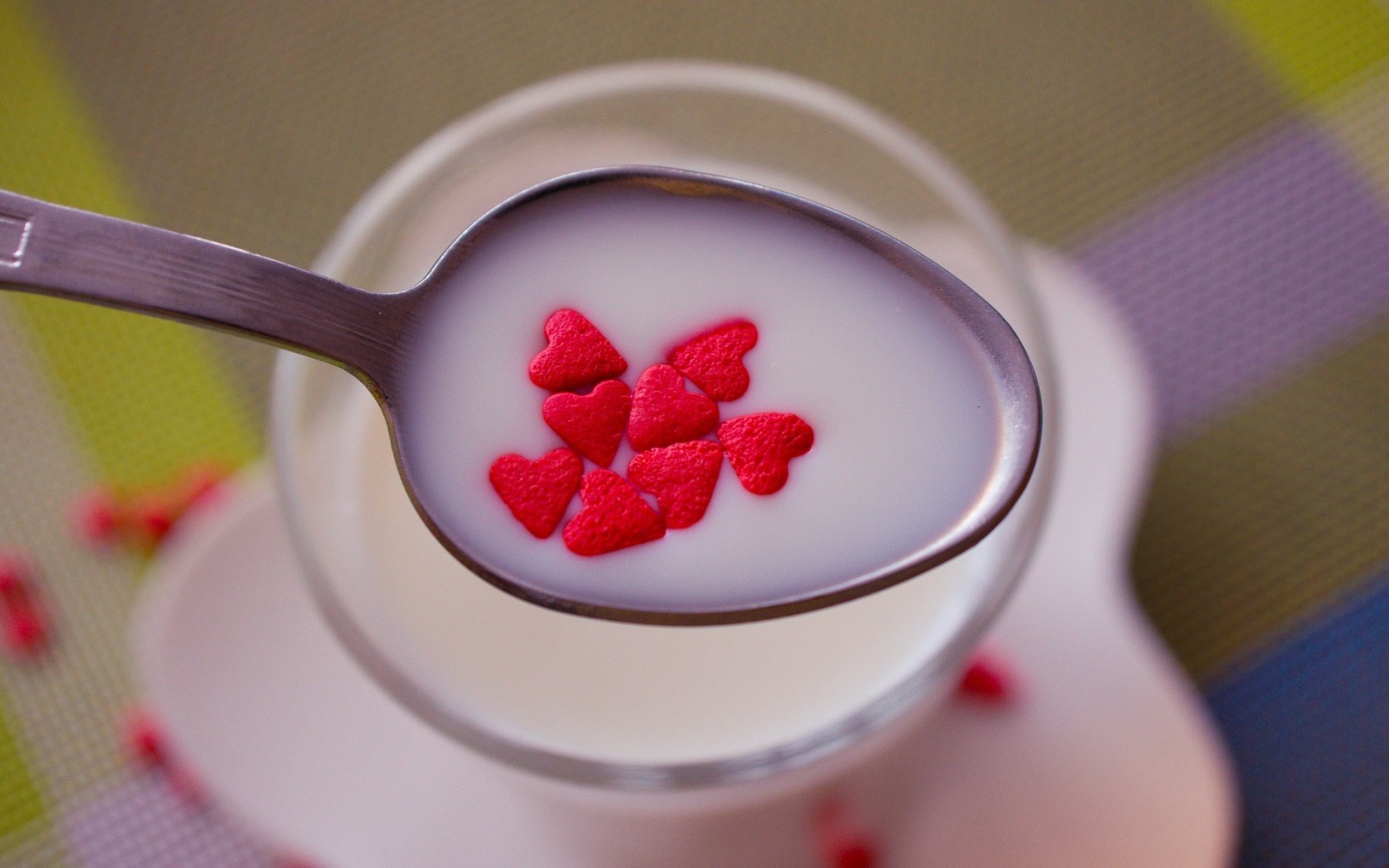 Mood Spoon Milk Hearts Love