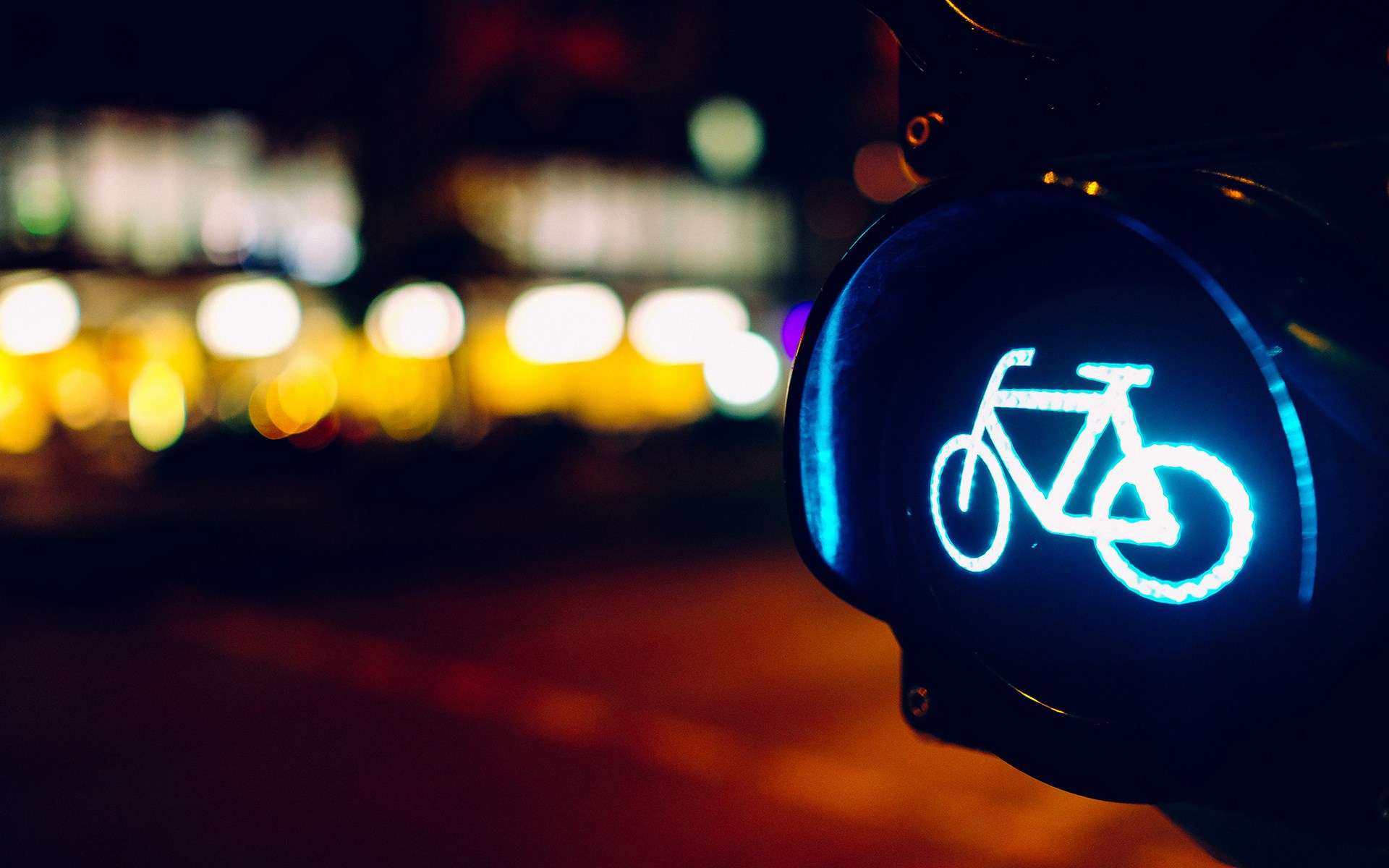 Night Bicycle Lights City