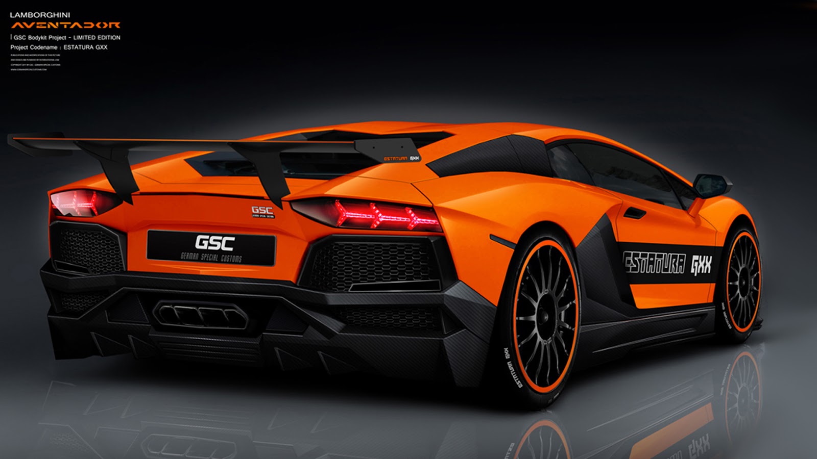 Orange Aventador Lamborghini Estatura Cars Full HD