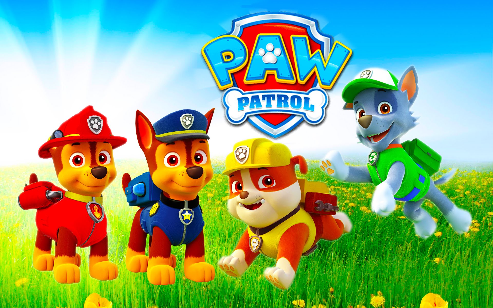 Paw Patrol Chase, Paw Patrol Rubble, Paw Patrol Marshall and Funny ToysUsa Channel
