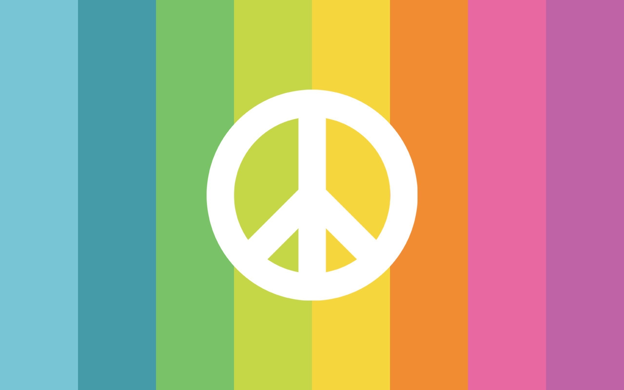Peace and Love Sign Rainbow Creative