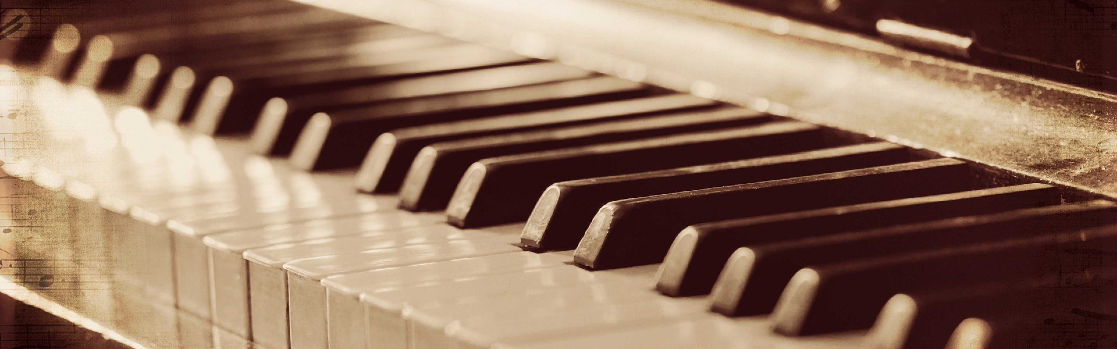 3840x1200 Wallpaper piano, music, background, style