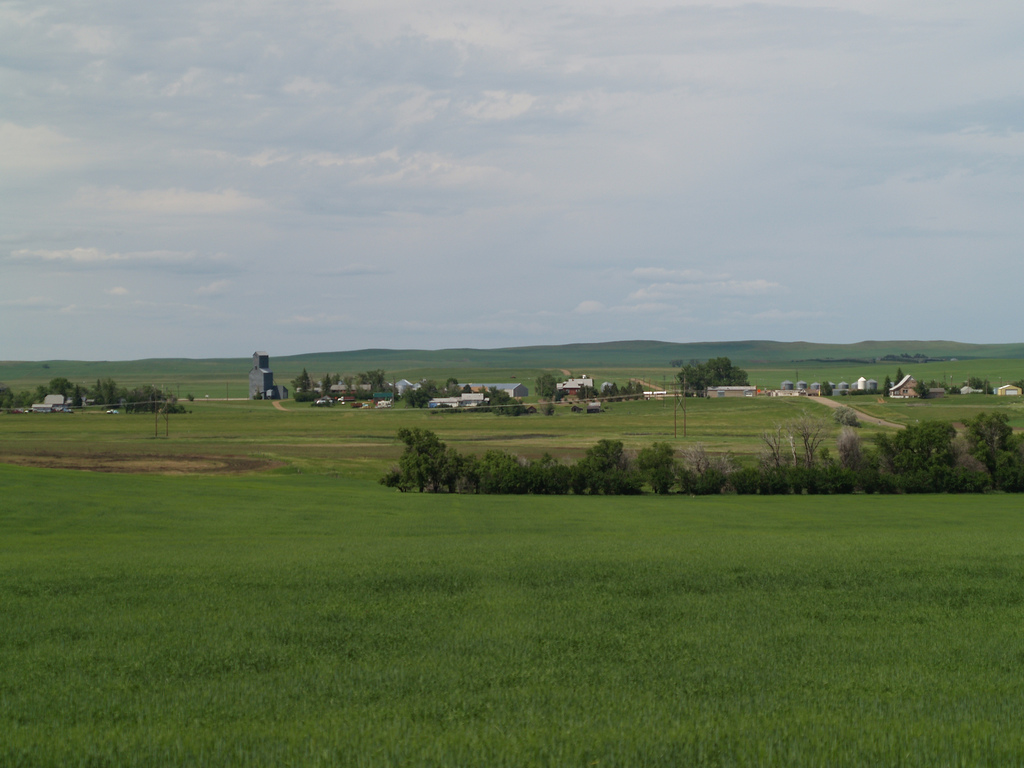 Great Plains in North Dakota c.2007, where communities began settling in the 1870s. [13]
