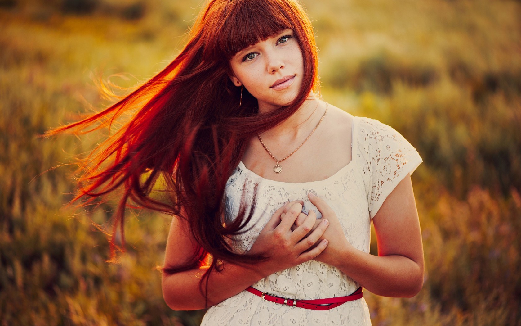 Portrait Redhead Dress