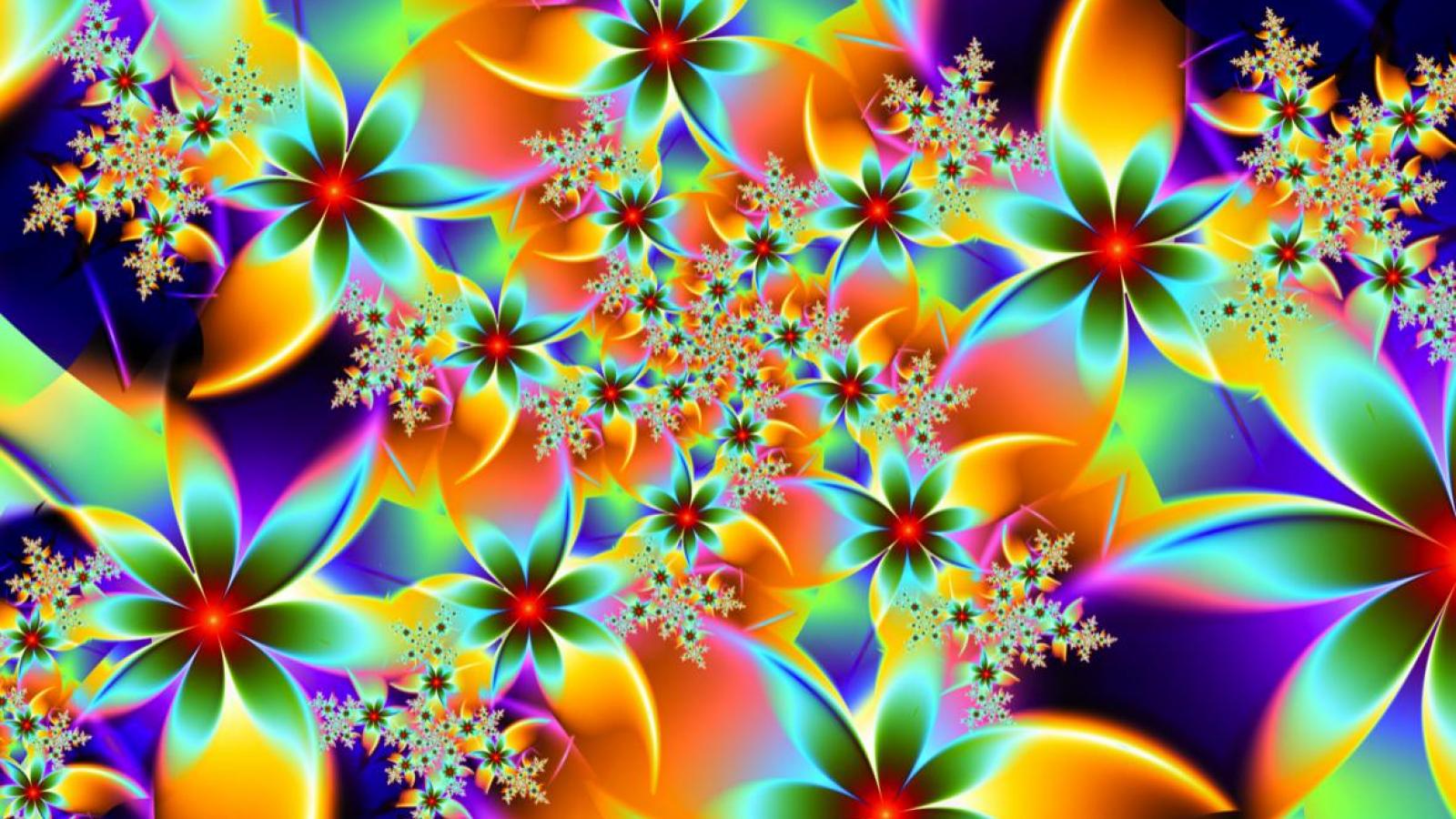 Widescreen resolutions (16:10): 1280x800 1440x900 1680x1050 1920x1200. Normal resolutions: 1024x768 1280x1024. Wallpaper Tags: colours vivid rainbow flowers