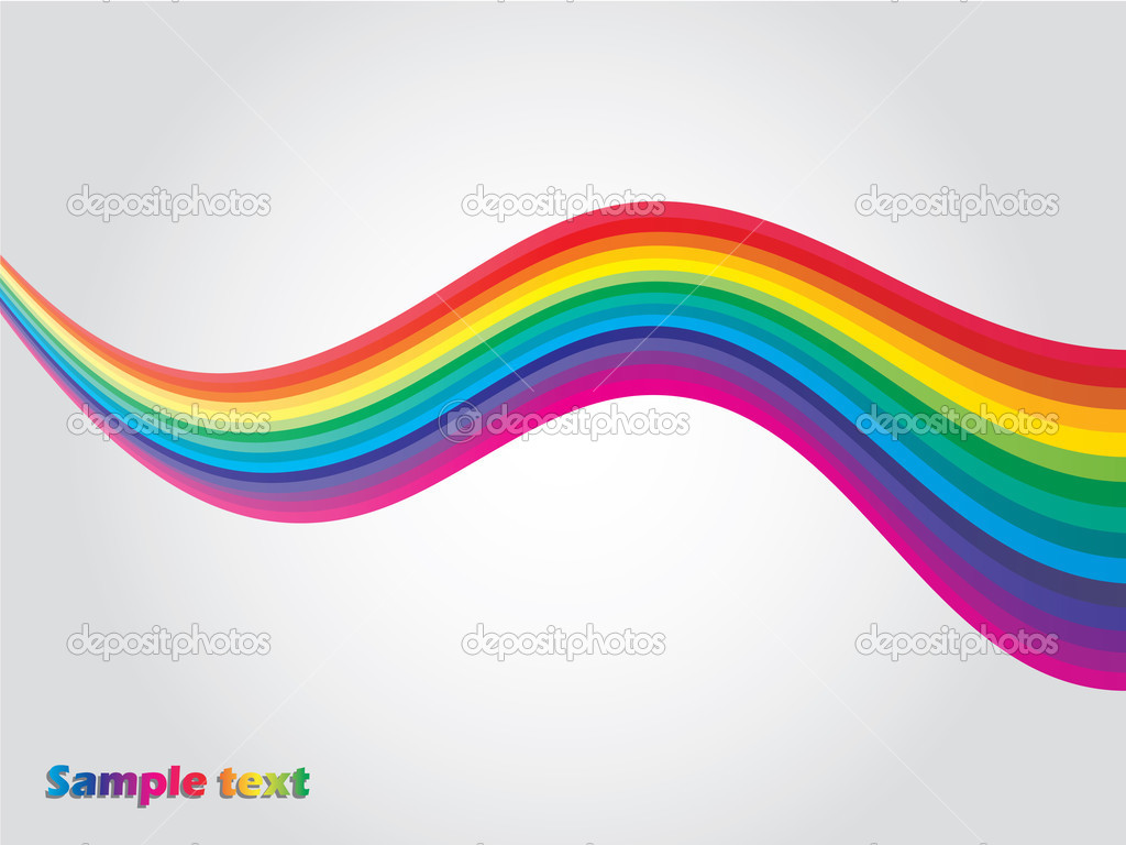 Wave shaped lines with rainbow colors — Vector by vipervxw