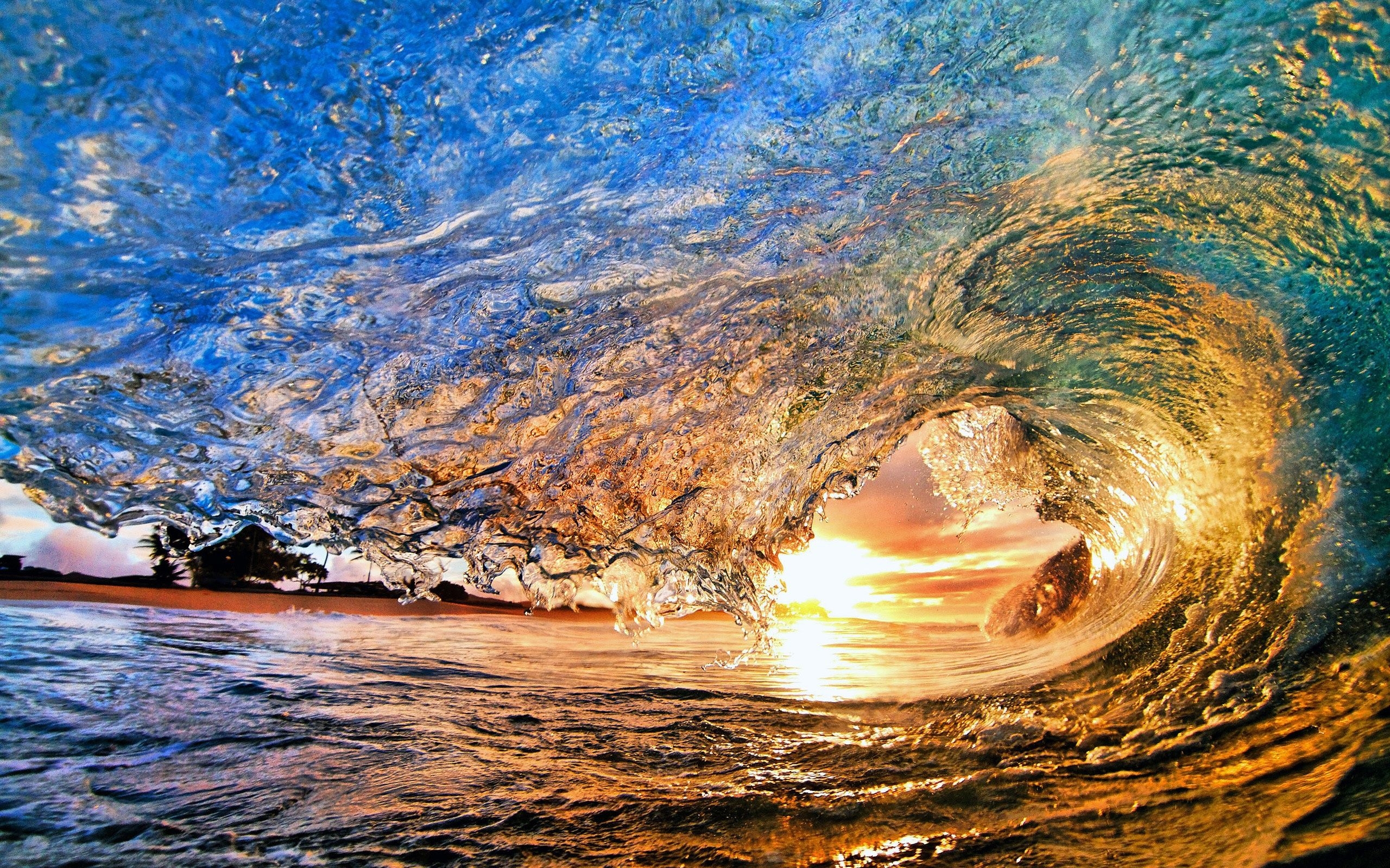 Colorful wave Mac wallpaper
