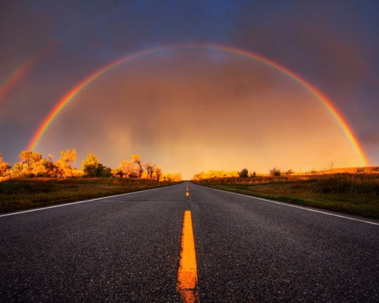 Road rainbow