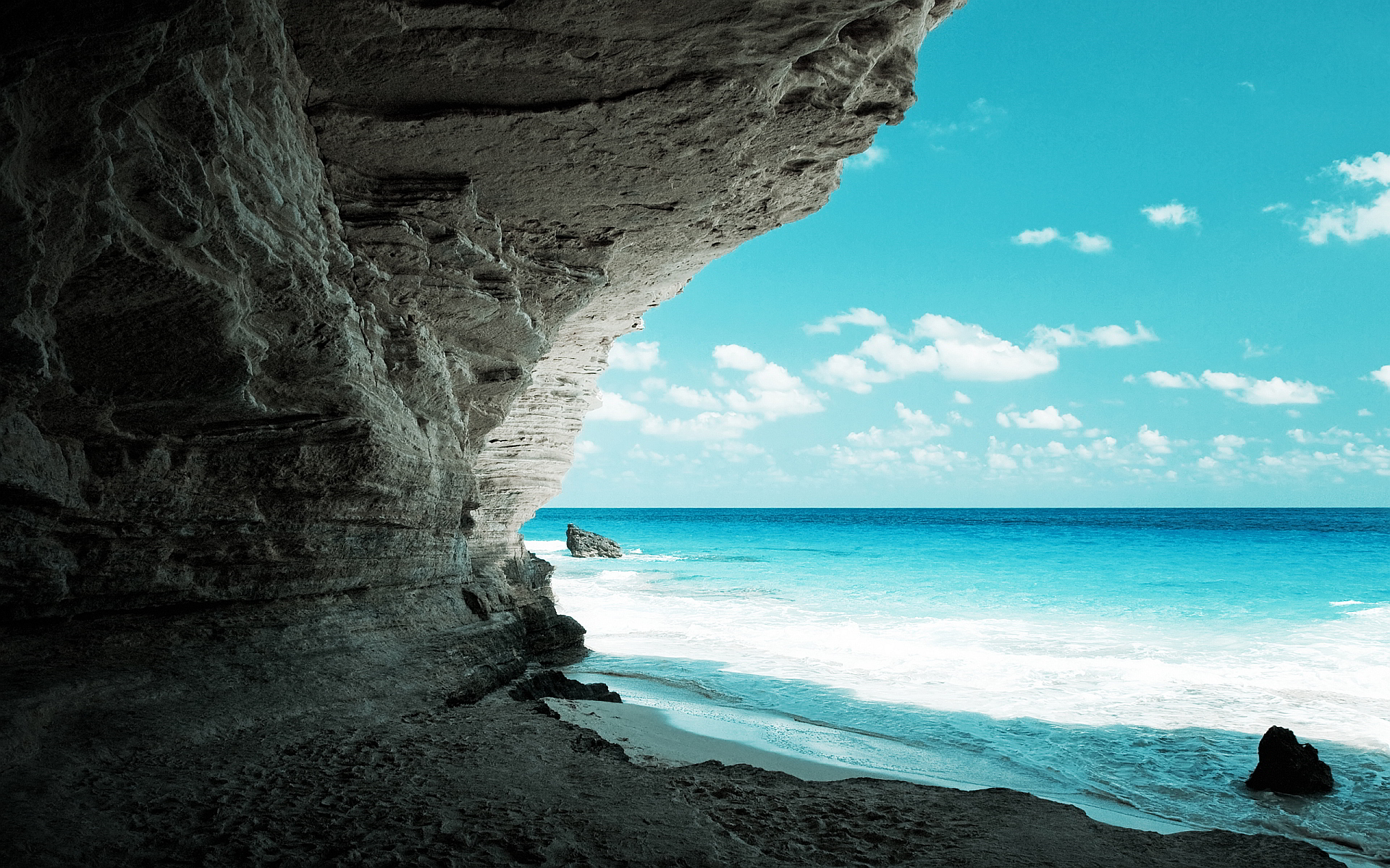 Secret cave beach