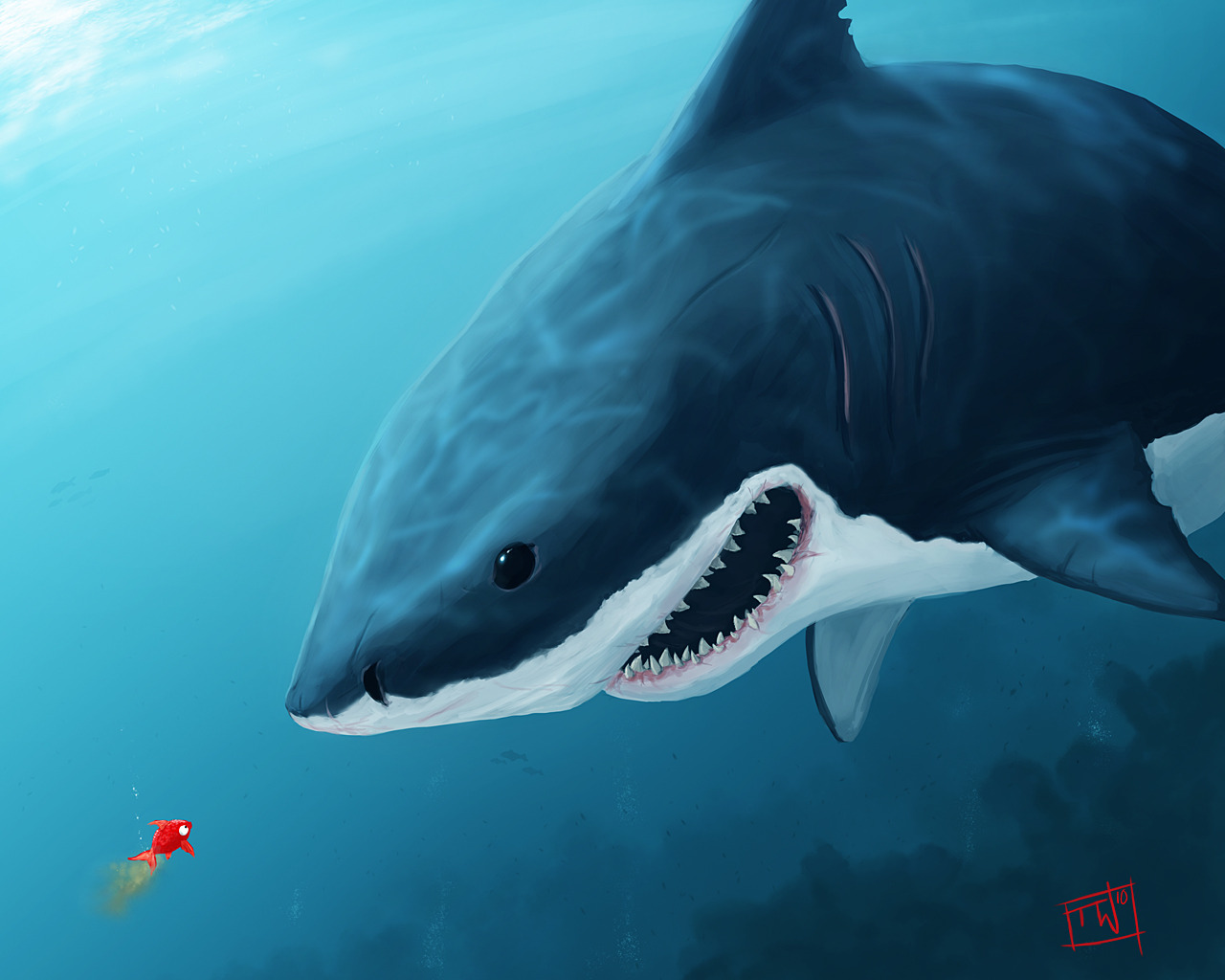 The Bully Picture (2d, creatures, shark, fish)