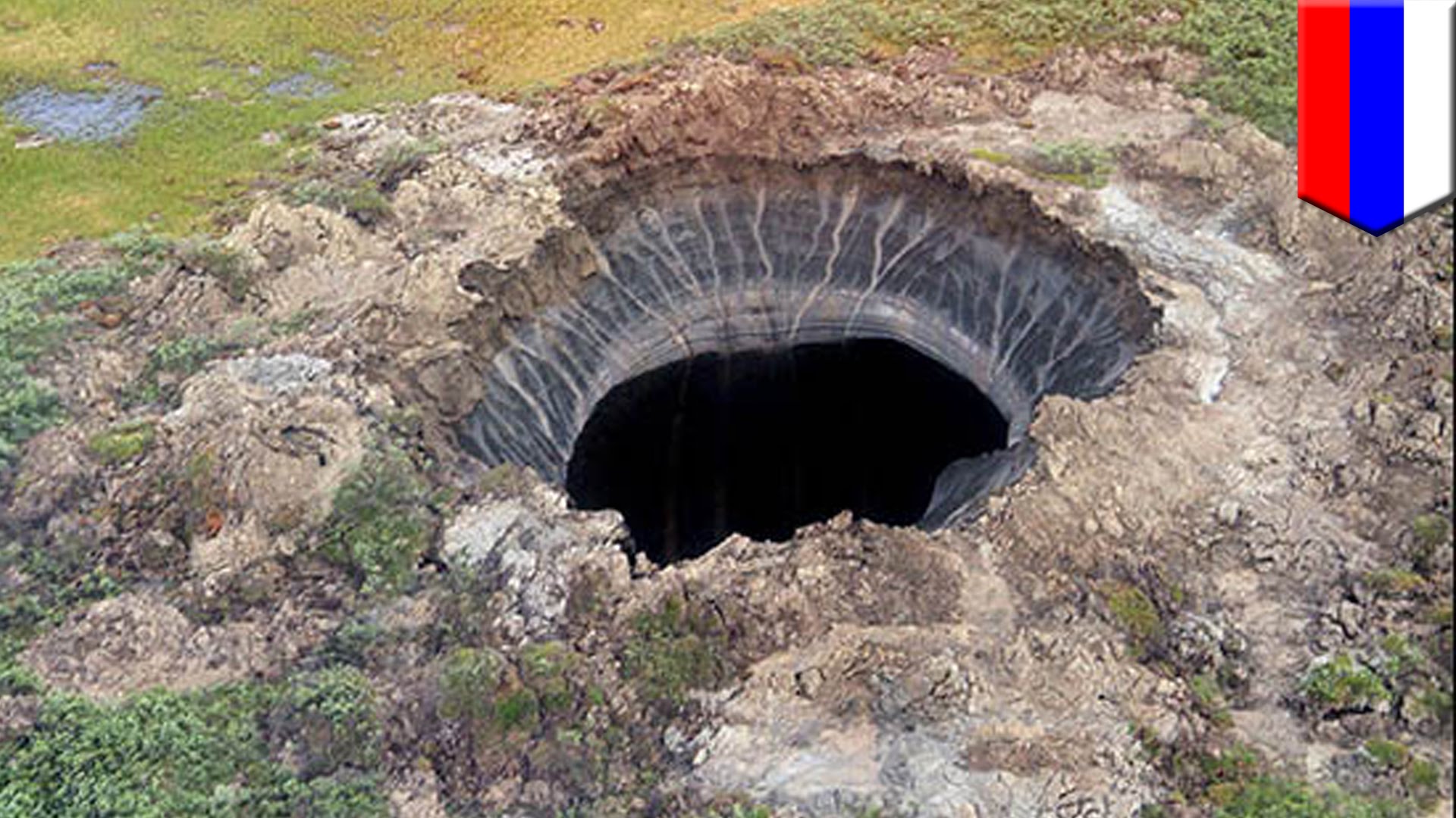 Mysterious sinkhole: Scientists discover giant 30 meter-wide crater in northern Siberia