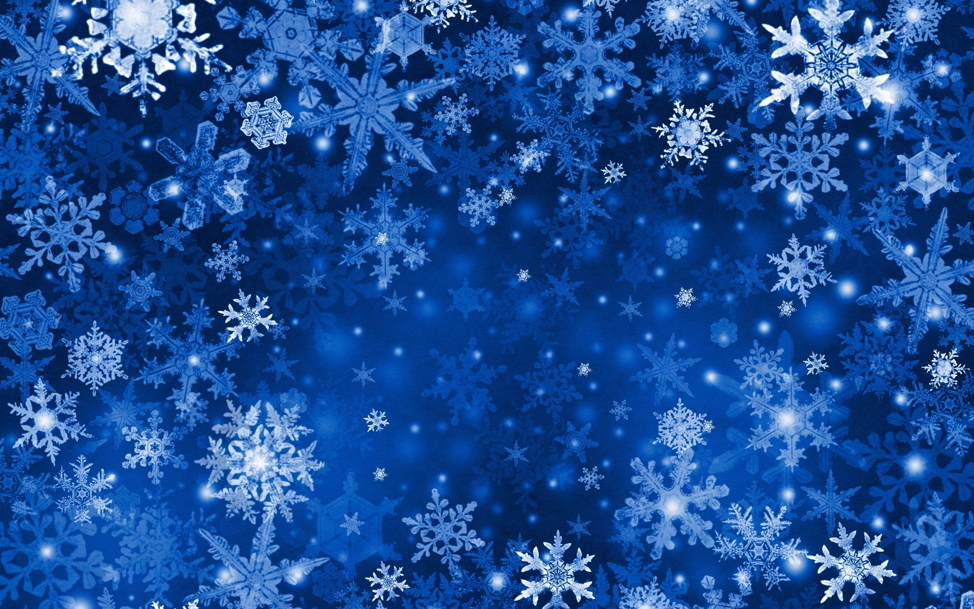 Blue Snowflake High Resolution Wallpaper Hd