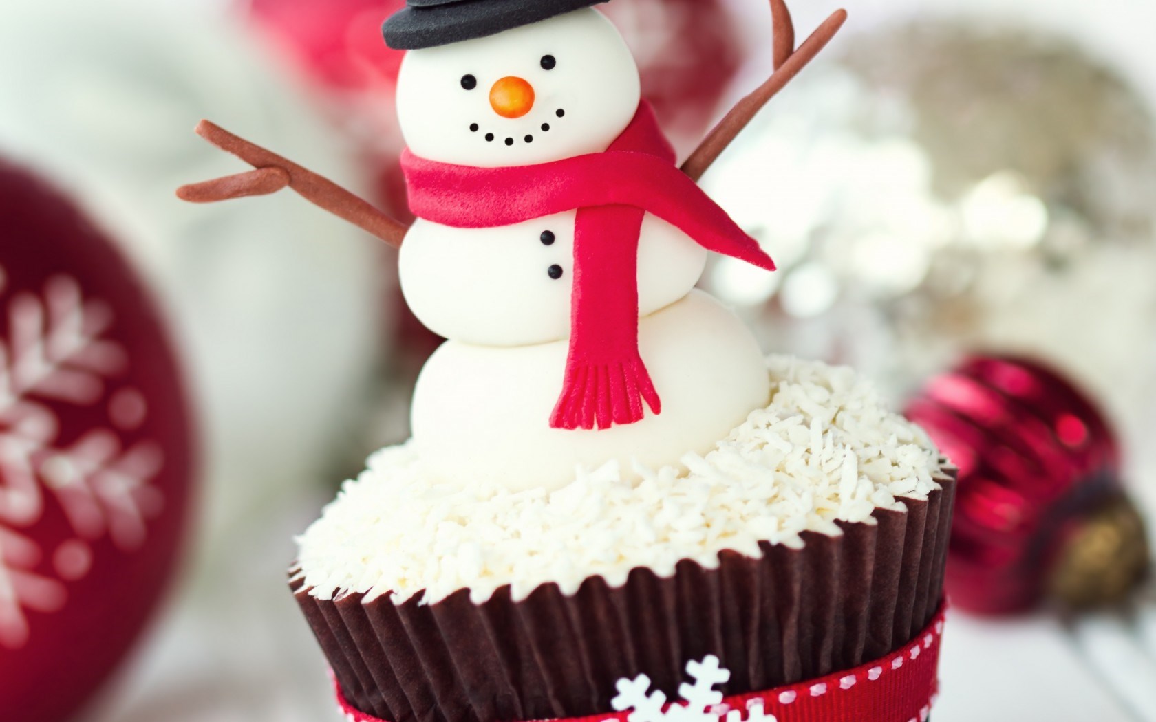 Snowman Cake Sweet Holiday Christmas New Year